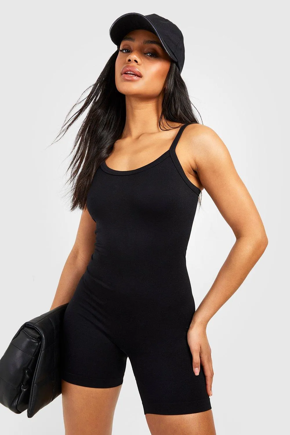 Jumpsuits | Strappy Seamless Unitard Sculpt Playsuit | boohoo