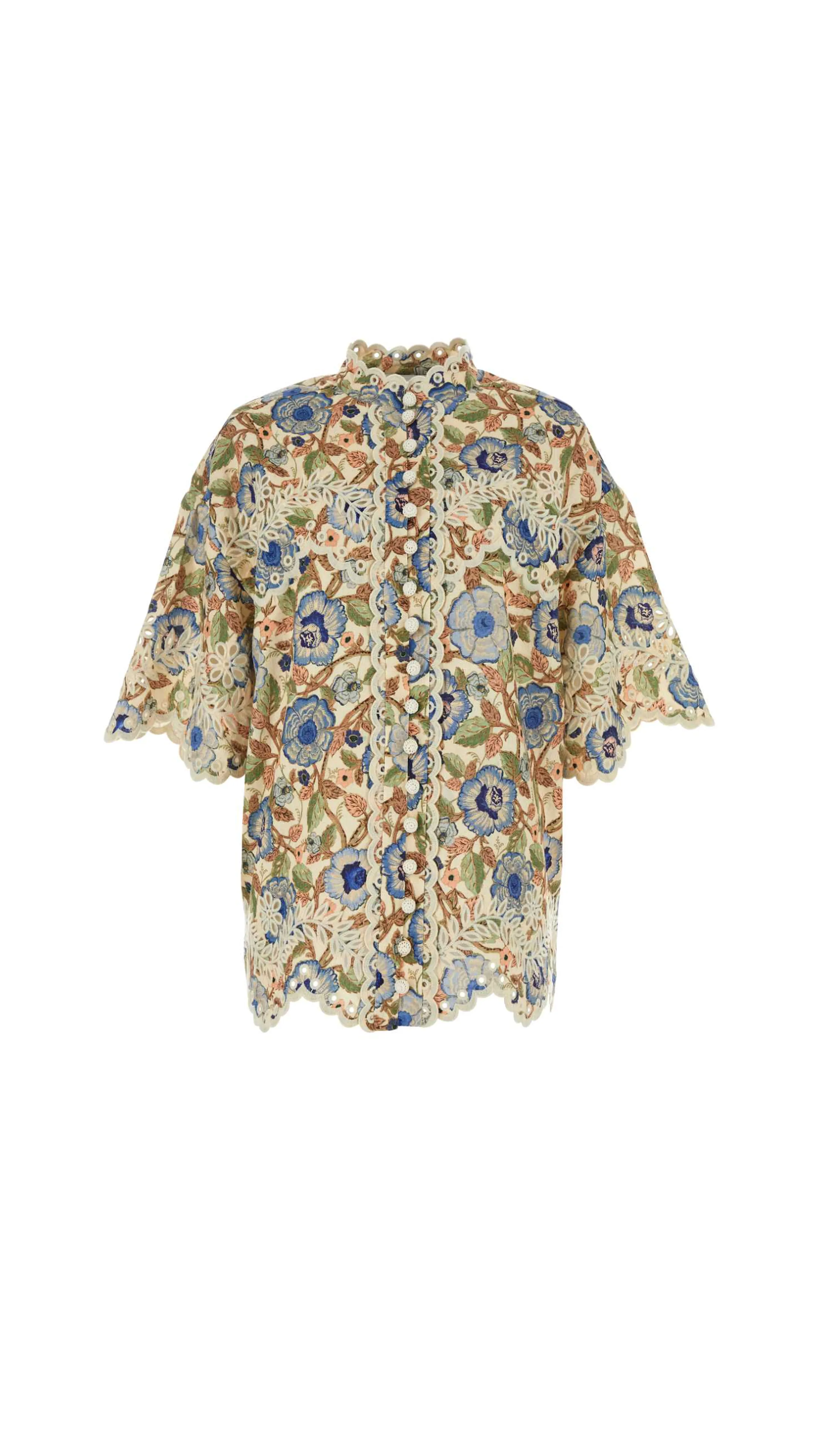 Junie Embroidered Shirt - Multicolor