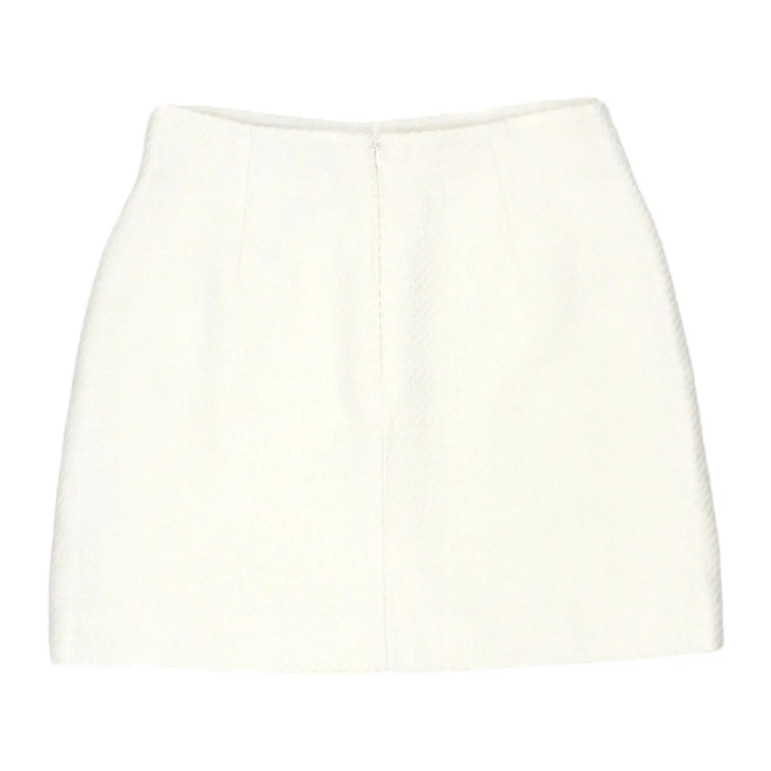 Karen Millen Ivory Textured Boucle Skirt