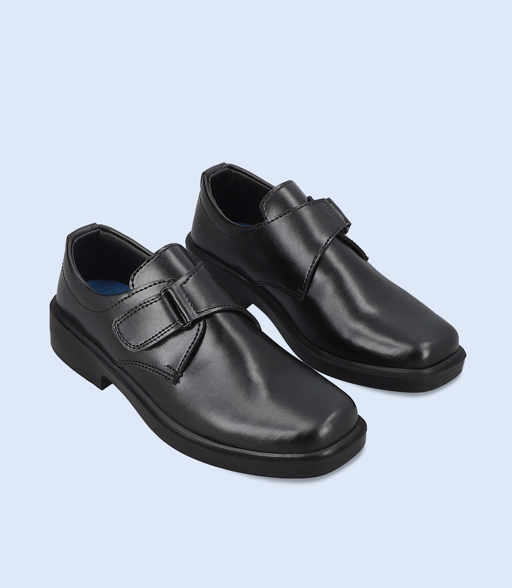 KB0147-BLACK-School Shoes For Boys