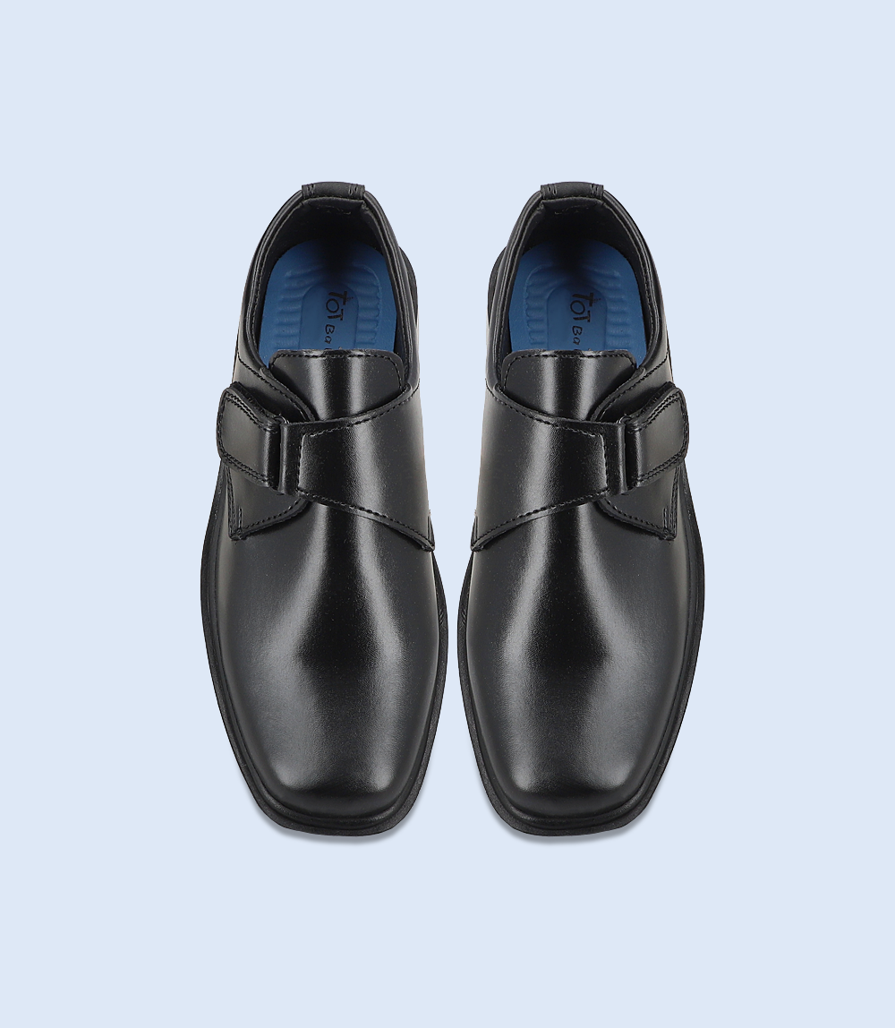 KB0148-BLACK-School Shoes For Boys