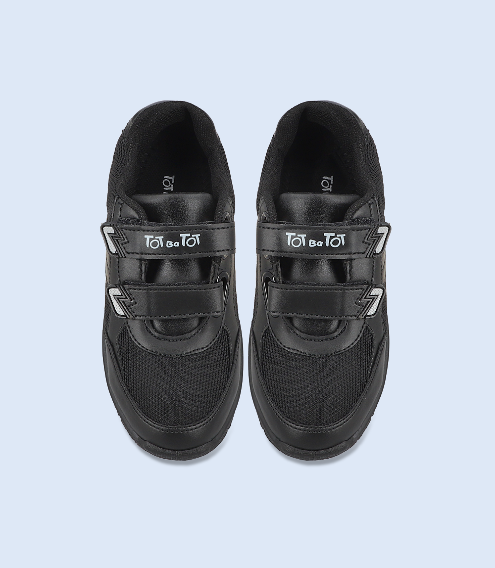 KB0151-BLACK-School Shoes For Boys