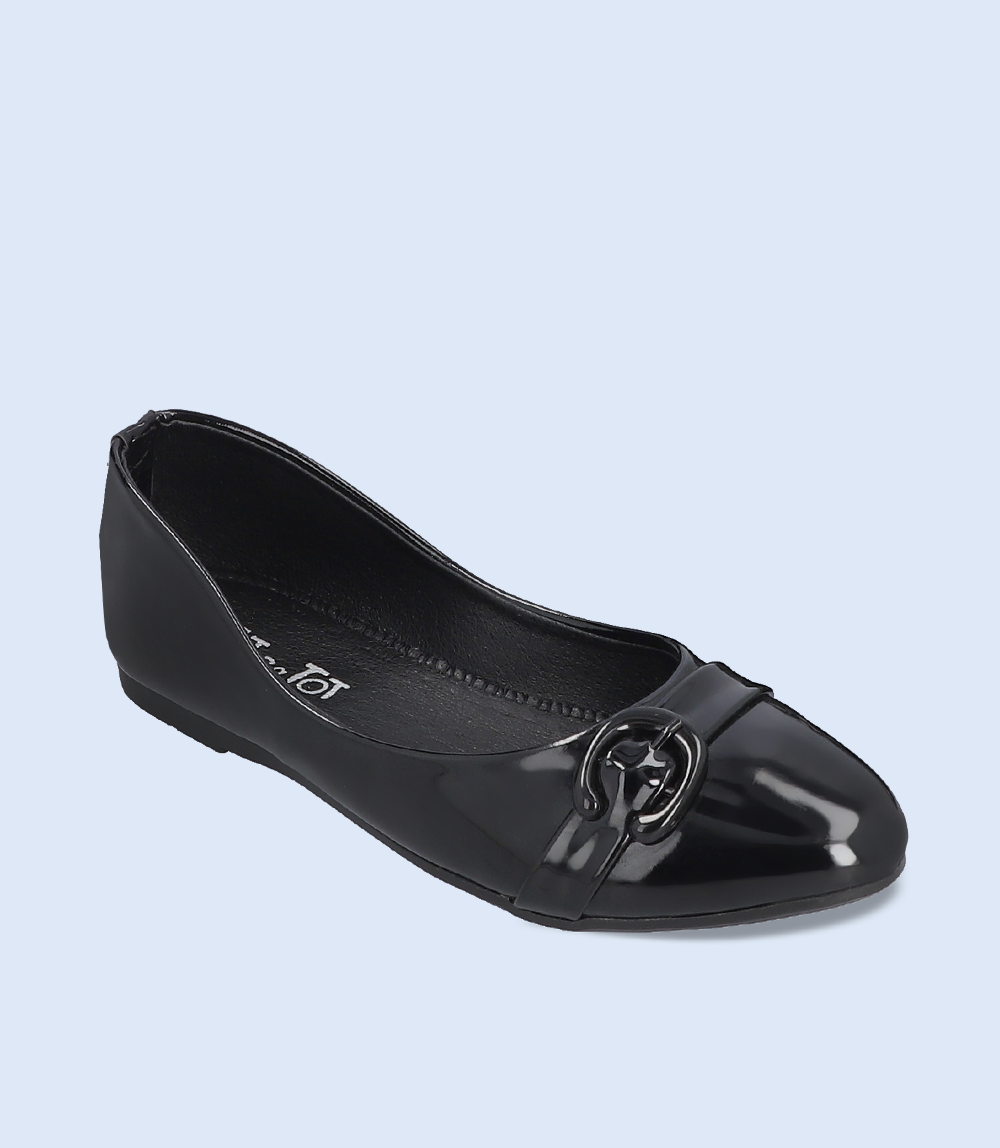 KG0047-BLACK-Girls Casual School Shoes