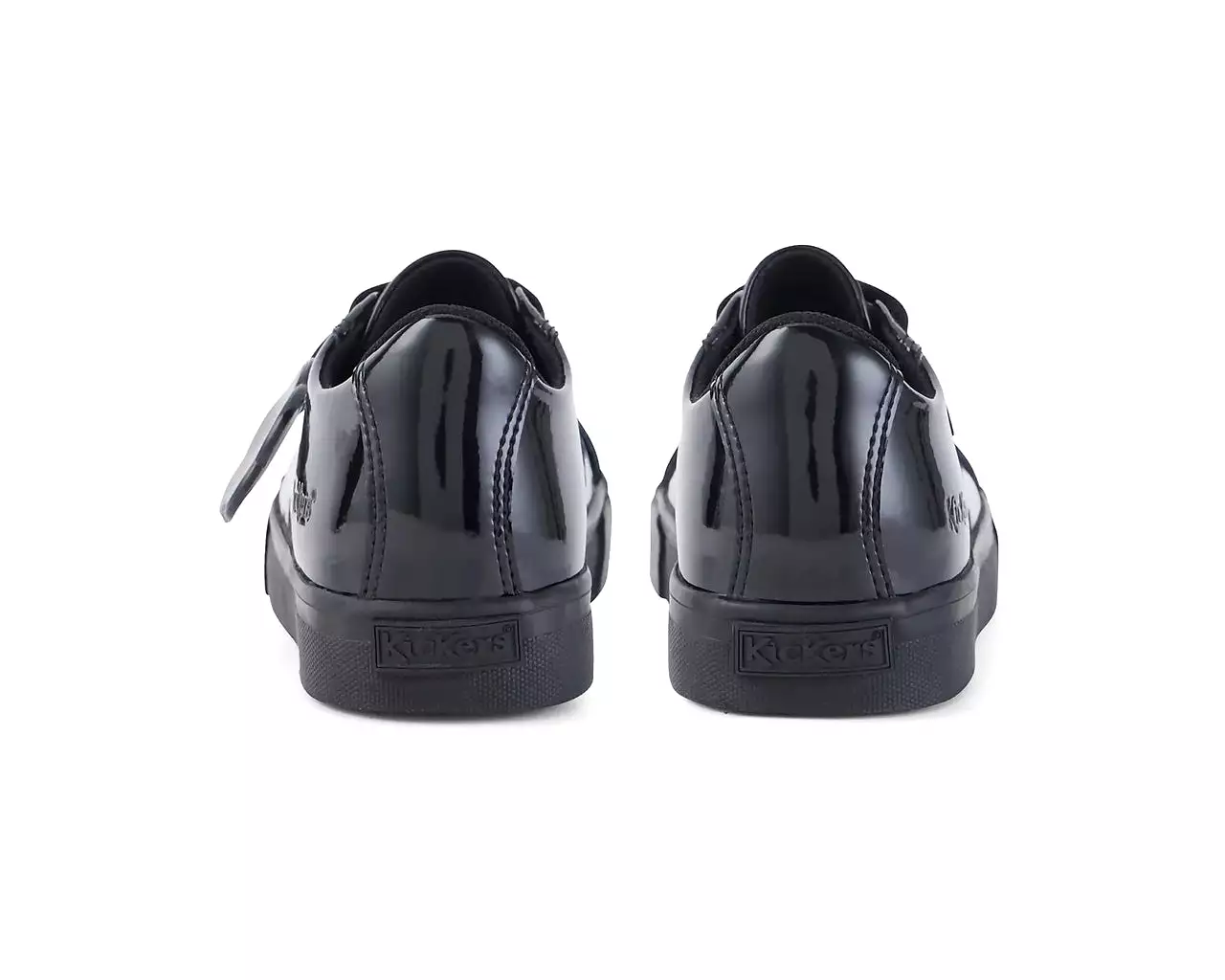 Kickers Kid's Tovni Lacer Patent Leather JF 115960 Shoes Black