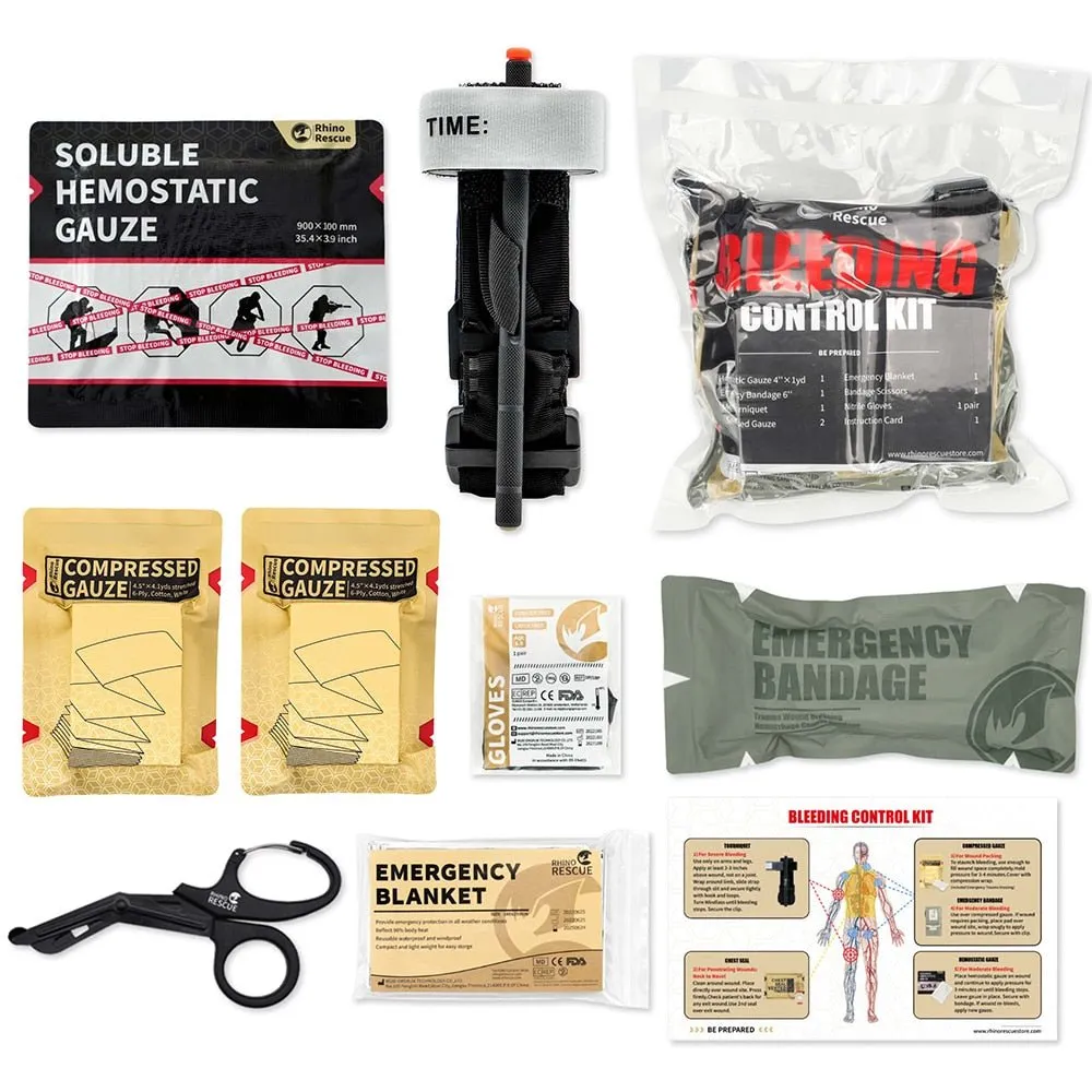 Kit médical de traumatologie de sauvetage / fournitures de recharge IFAK Rhino rescue - Trauma kit series