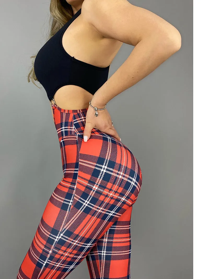 La Fitwear Scheming Legging Type Girl Play Sexy Tartan