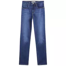 Levi`s 724 High-Rise Straight - Dark Indigo Worn In Blå