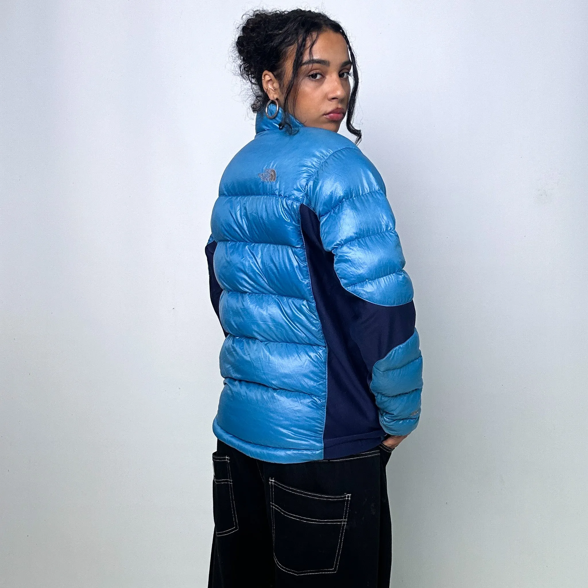 Light Blue 90s The North Face 800 Summit Series Puffer Jacket Coat (L)