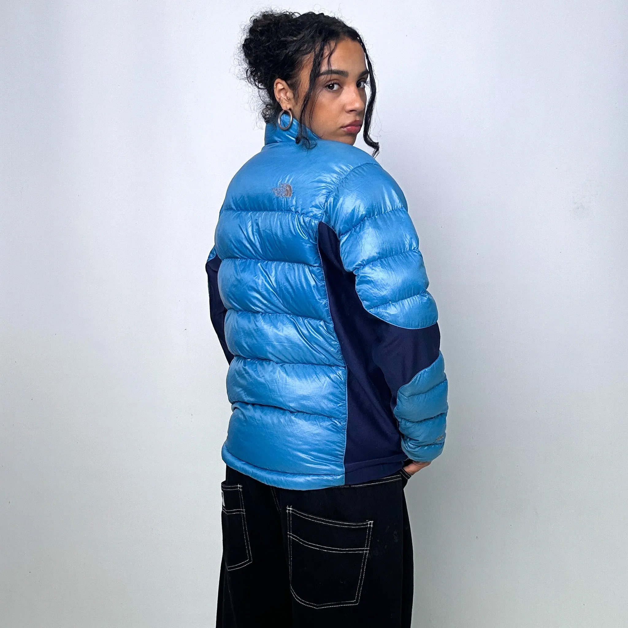 Light Blue 90s The North Face 800 Summit Series Puffer Jacket Coat (L)