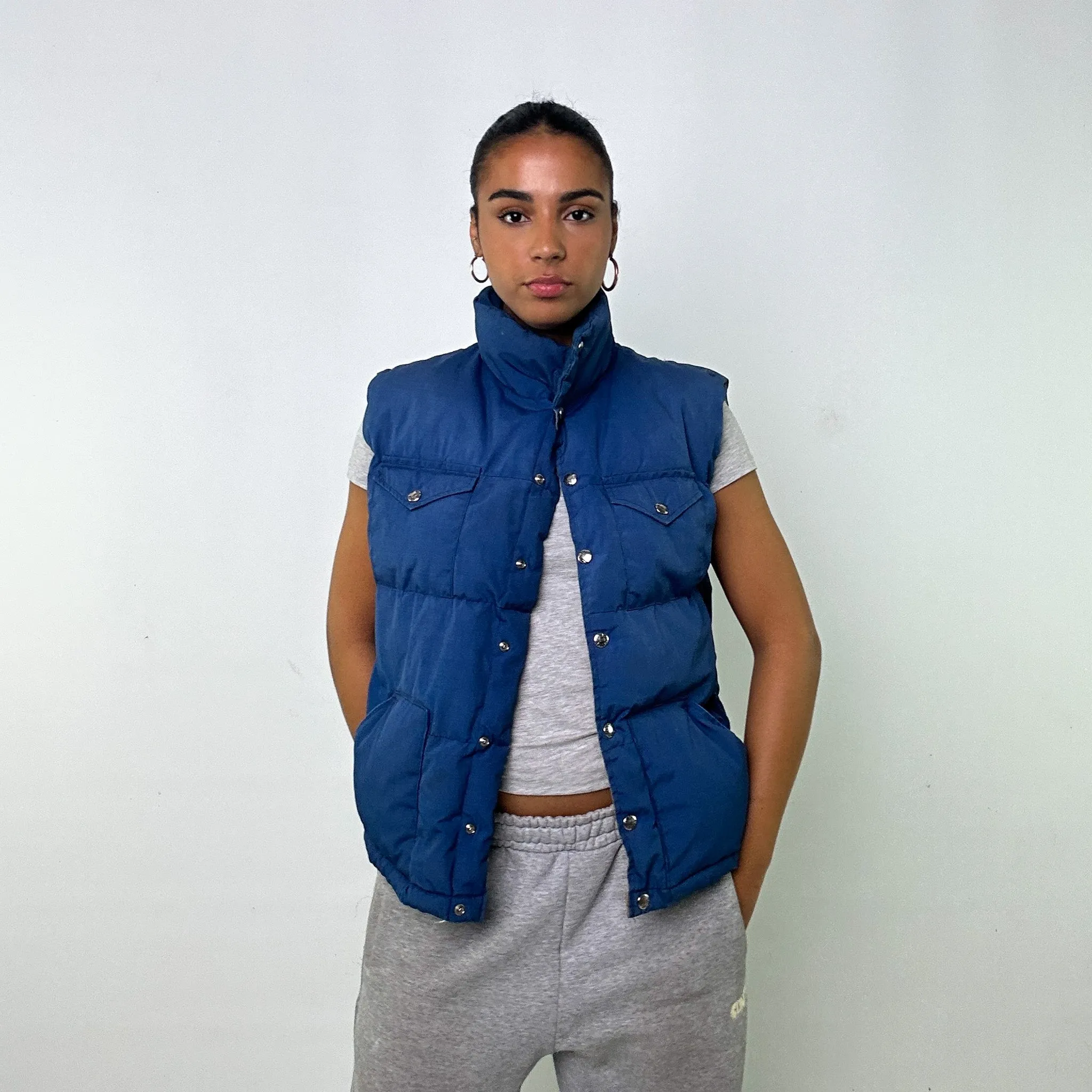 LIGHT BLUE 90S THE NORTH FACE PUFFER JACKET COAT GILET (