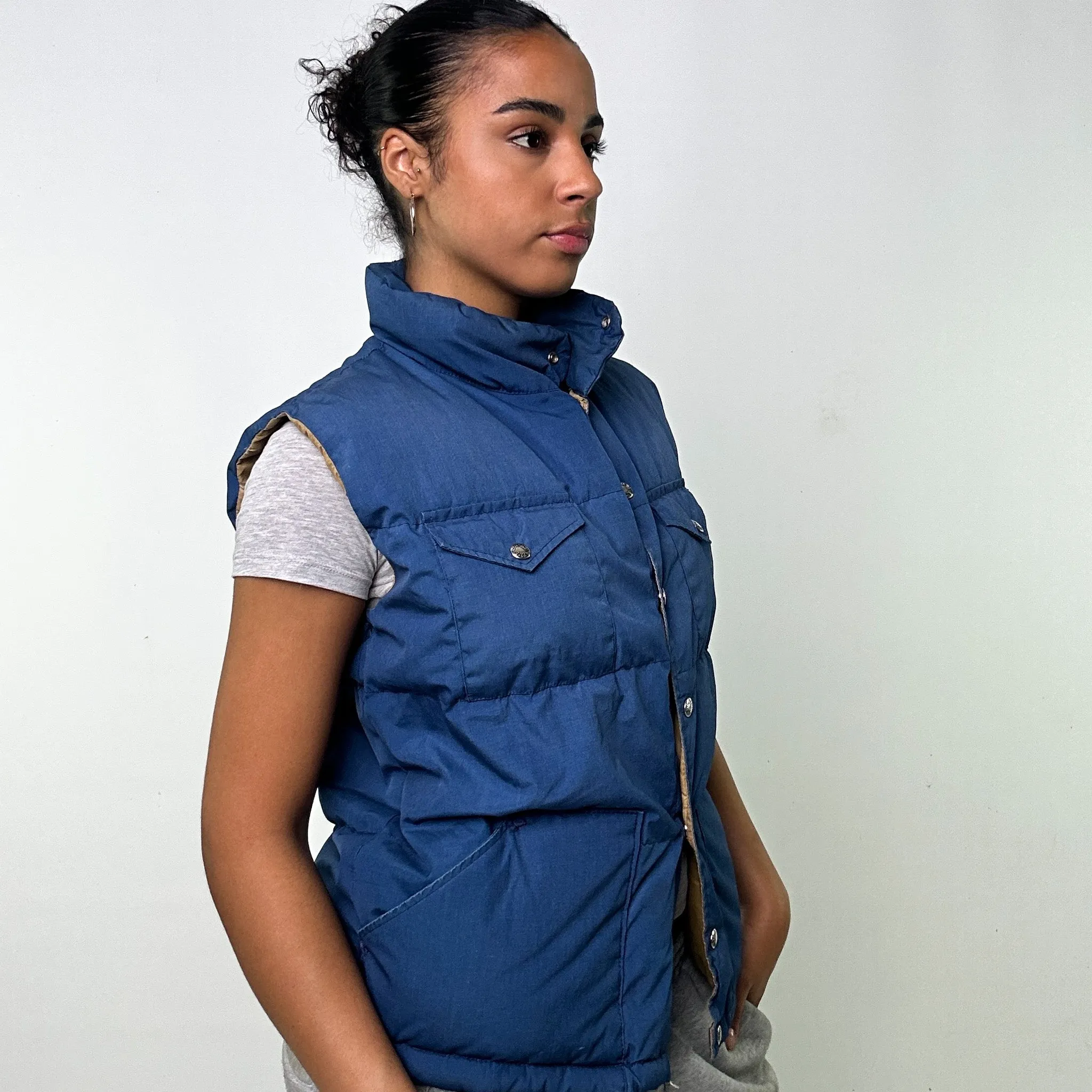 LIGHT BLUE 90S THE NORTH FACE PUFFER JACKET COAT GILET (