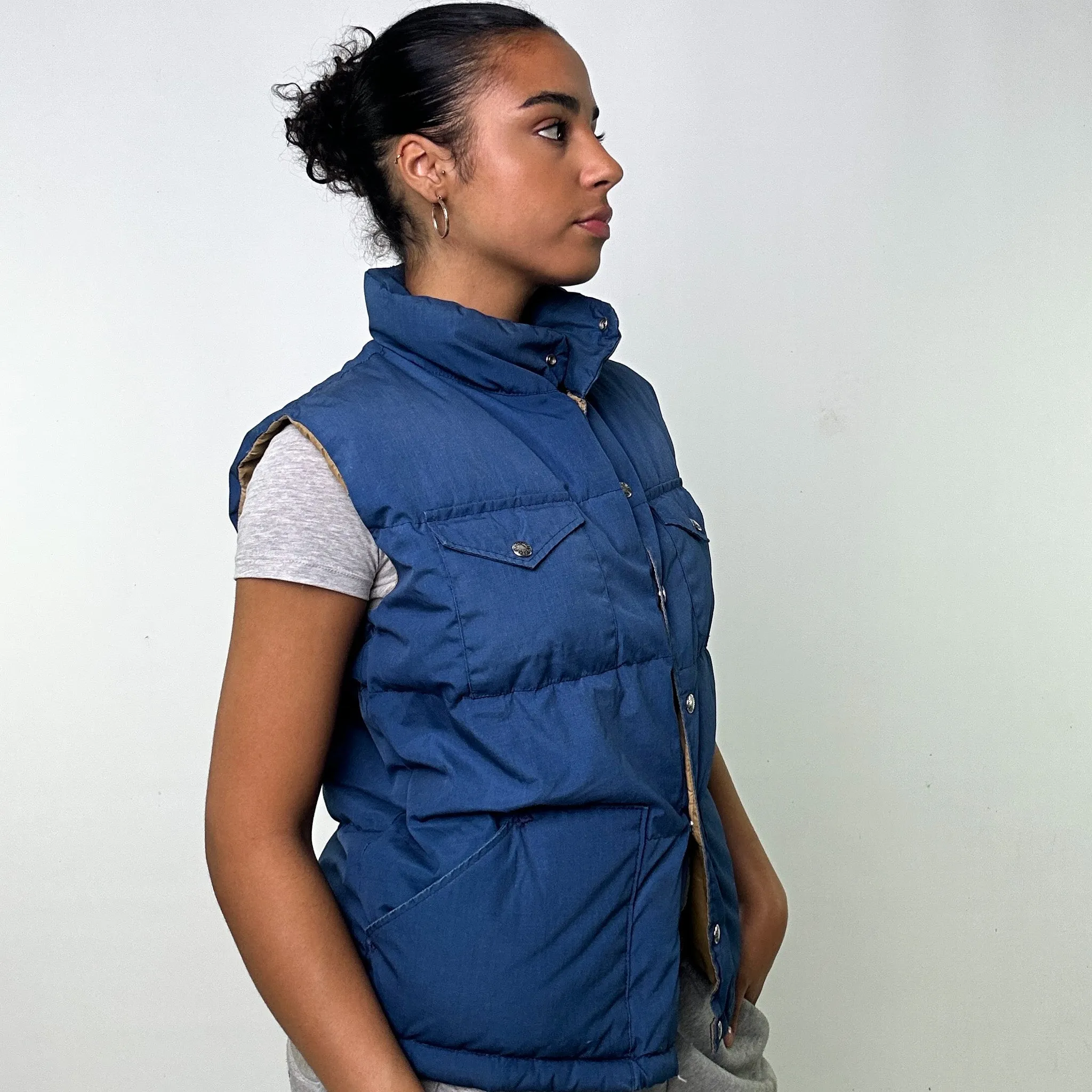 LIGHT BLUE 90S THE NORTH FACE PUFFER JACKET COAT GILET (