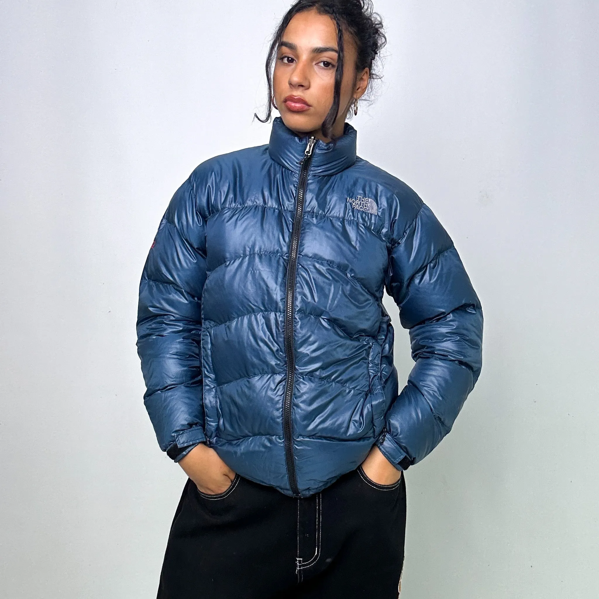 LIGHT BLUE 90S THE NORTH FACE SUMMIT SERIES PUFFER JACKET COAT (