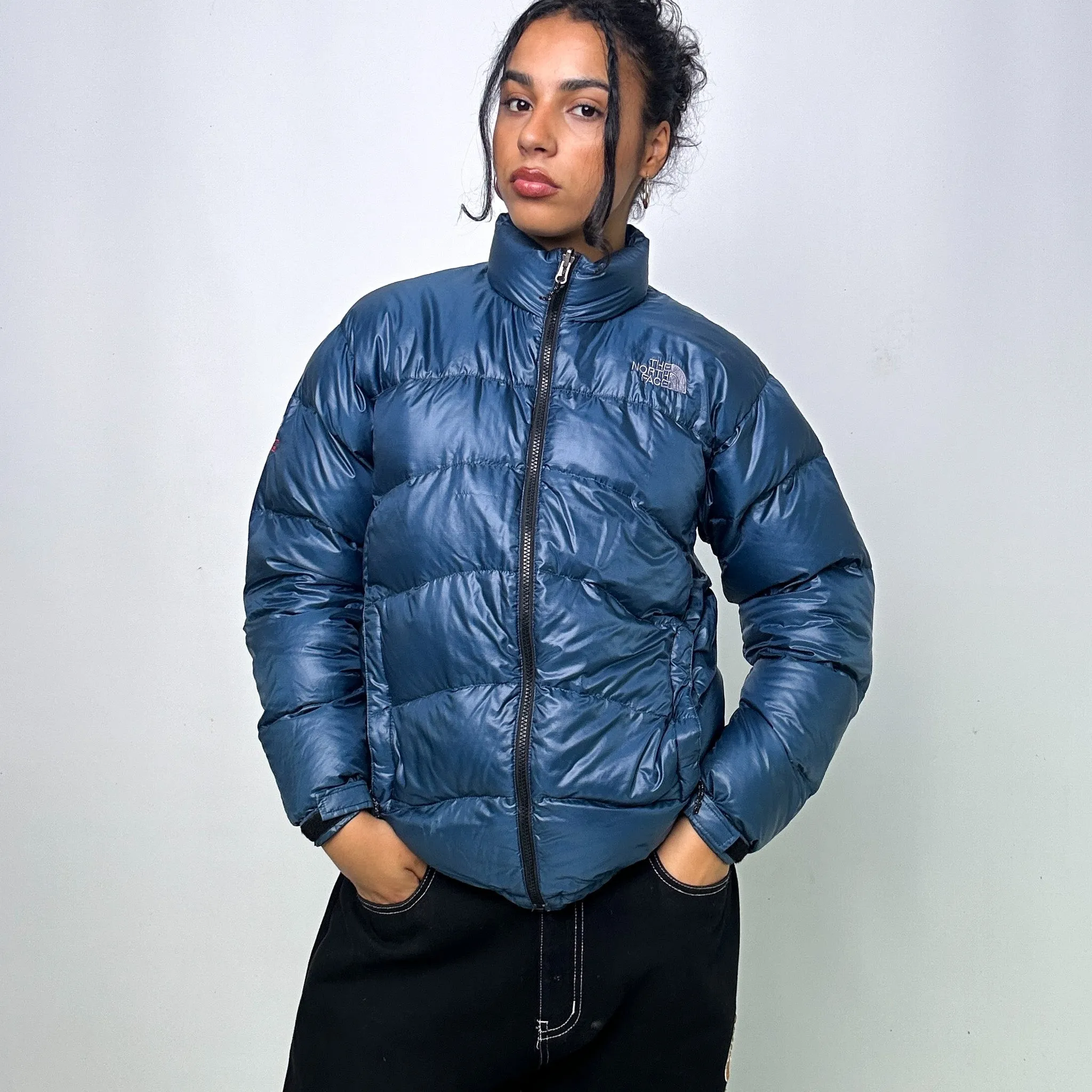 LIGHT BLUE 90S THE NORTH FACE SUMMIT SERIES PUFFER JACKET COAT (