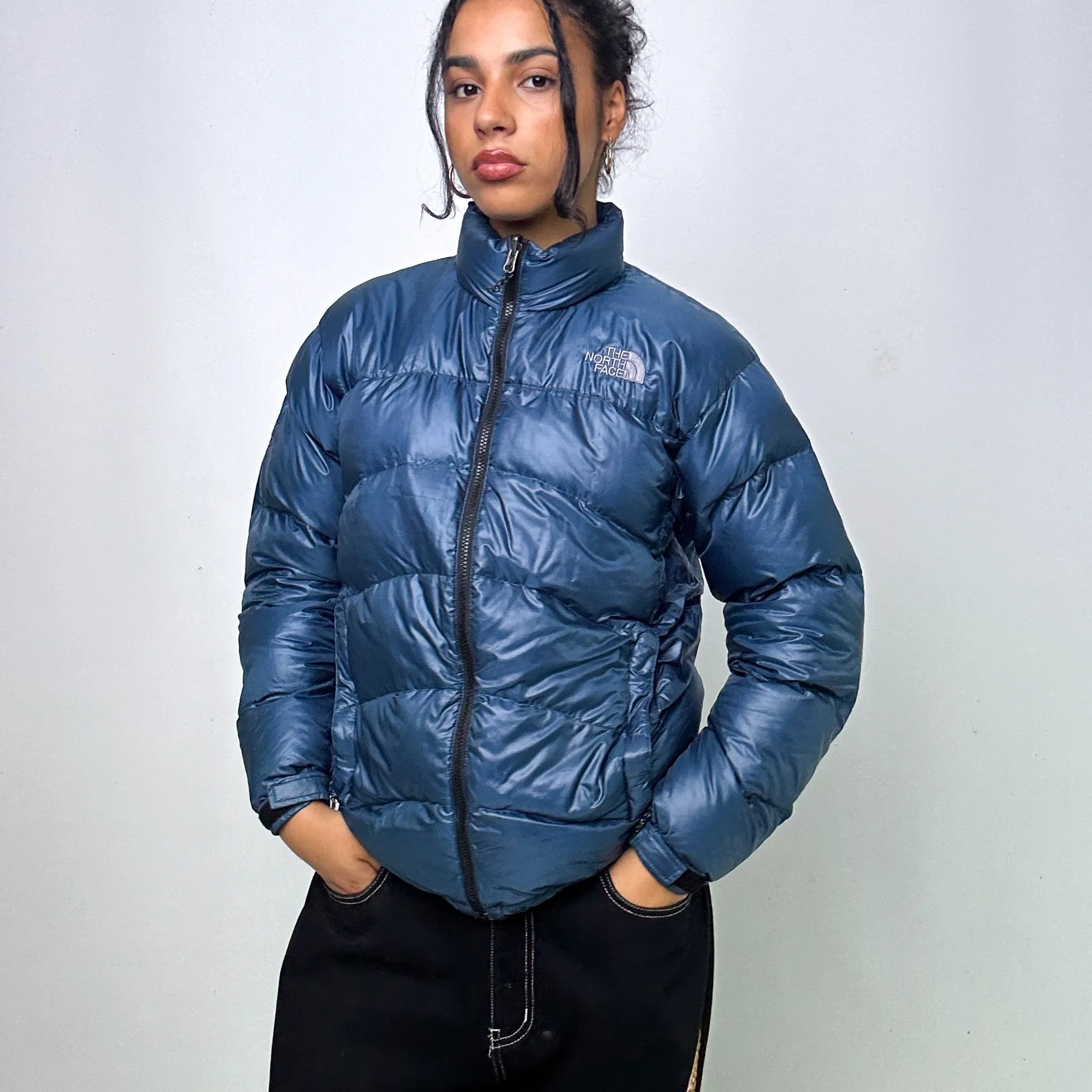 LIGHT BLUE 90S THE NORTH FACE SUMMIT SERIES PUFFER JACKET COAT (