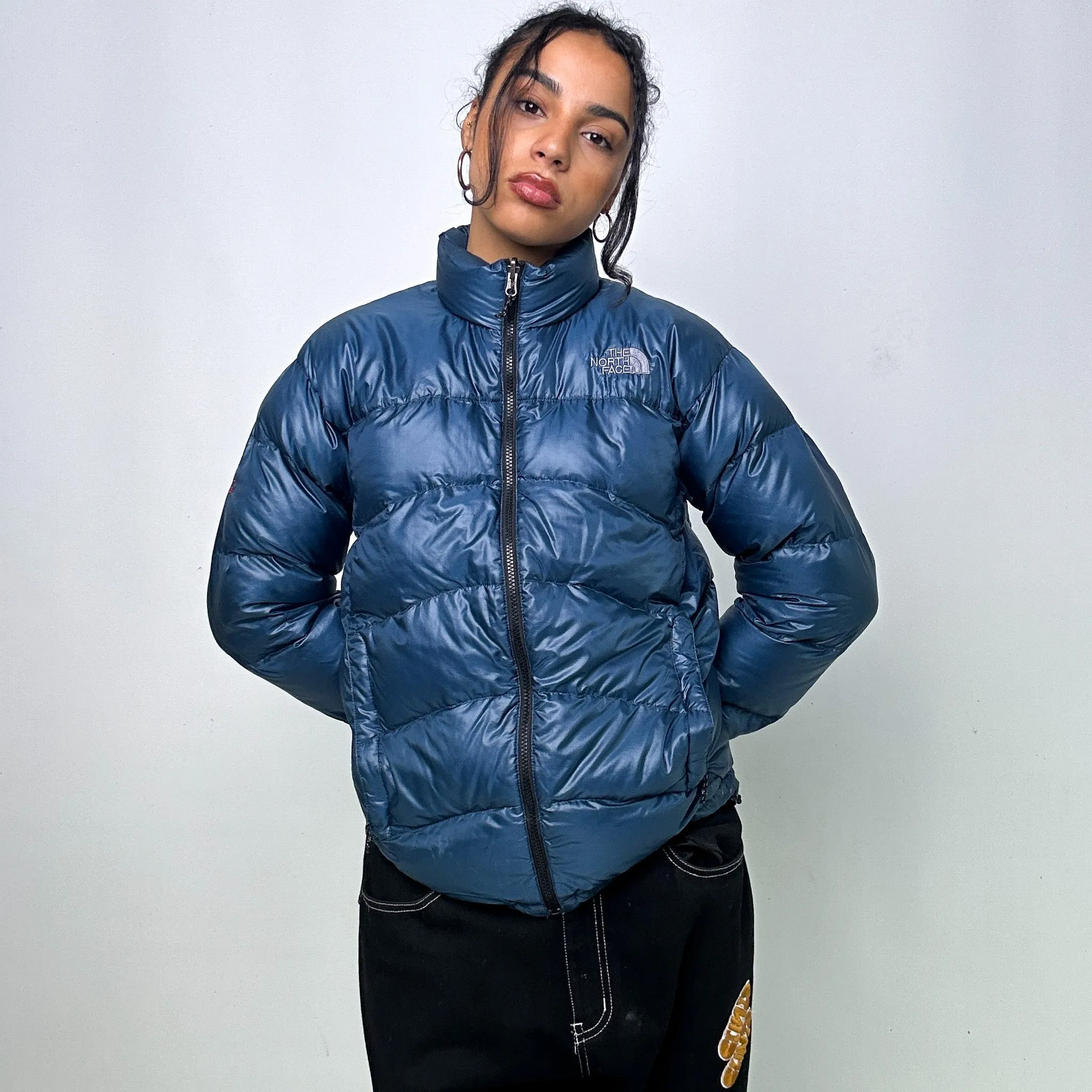 LIGHT BLUE 90S THE NORTH FACE SUMMIT SERIES PUFFER JACKET COAT (