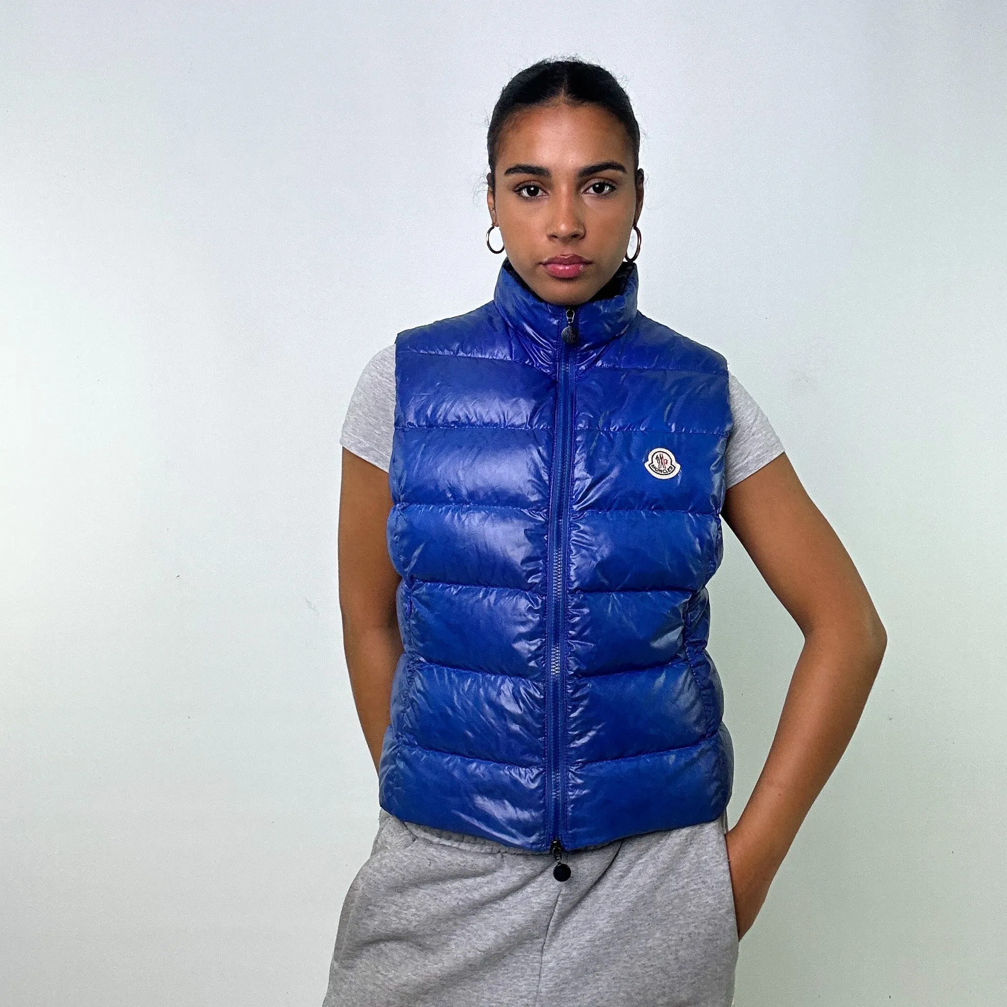 Light Blue y2ks Moncler Ghany Puffer Jacket Coat Gilet (L)