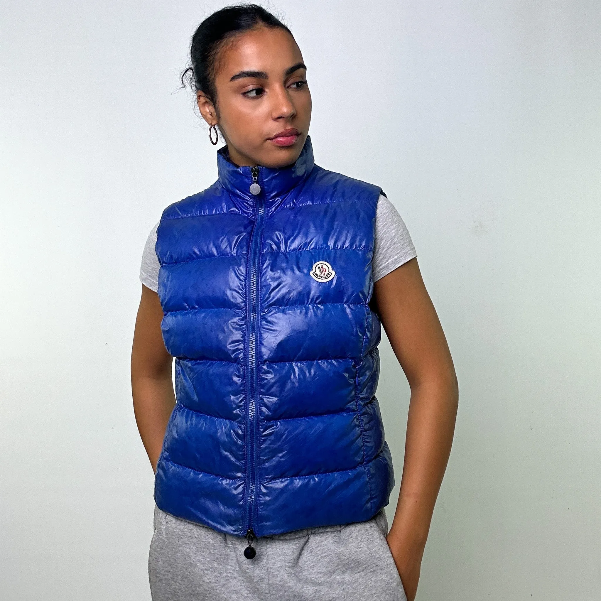 Light Blue y2ks Moncler Ghany Puffer Jacket Coat Gilet (L)