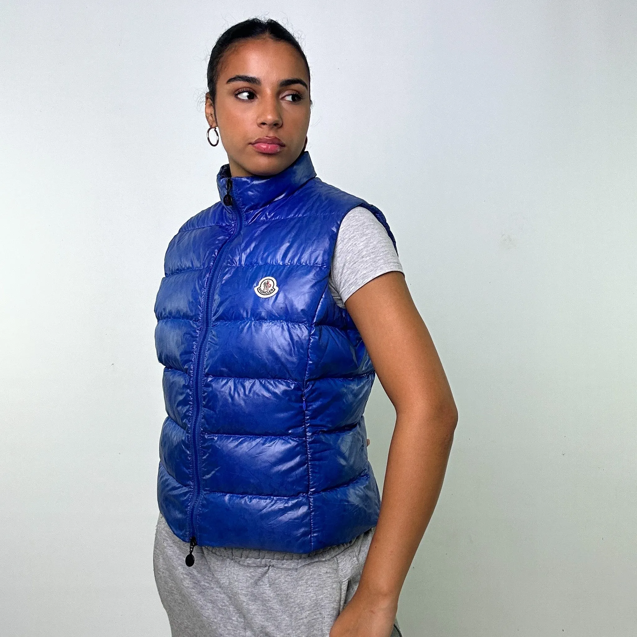 Light Blue y2ks Moncler Ghany Puffer Jacket Coat Gilet (L)