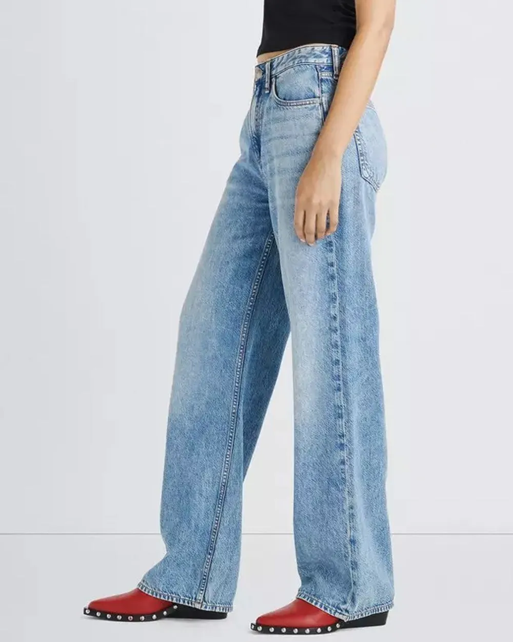 Logan Wide Leg Jean in Audrey