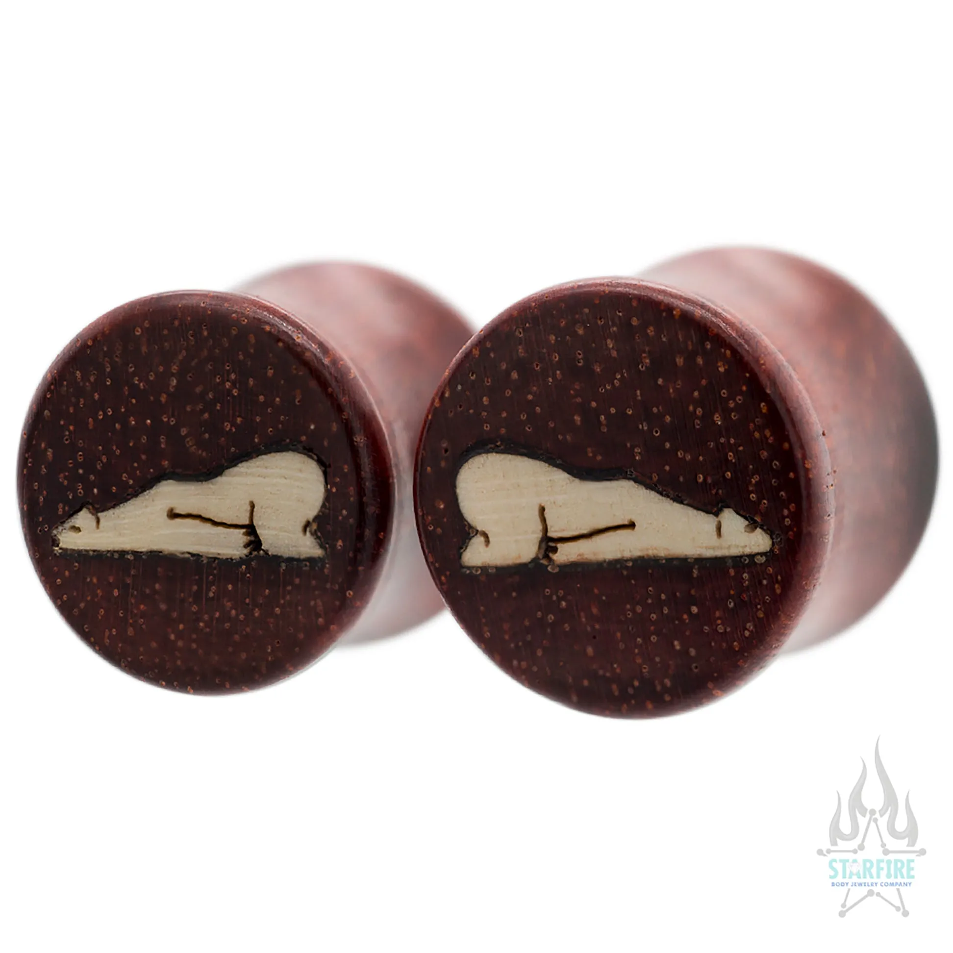 Lounge Polar Bear Wood Inlay Plugs