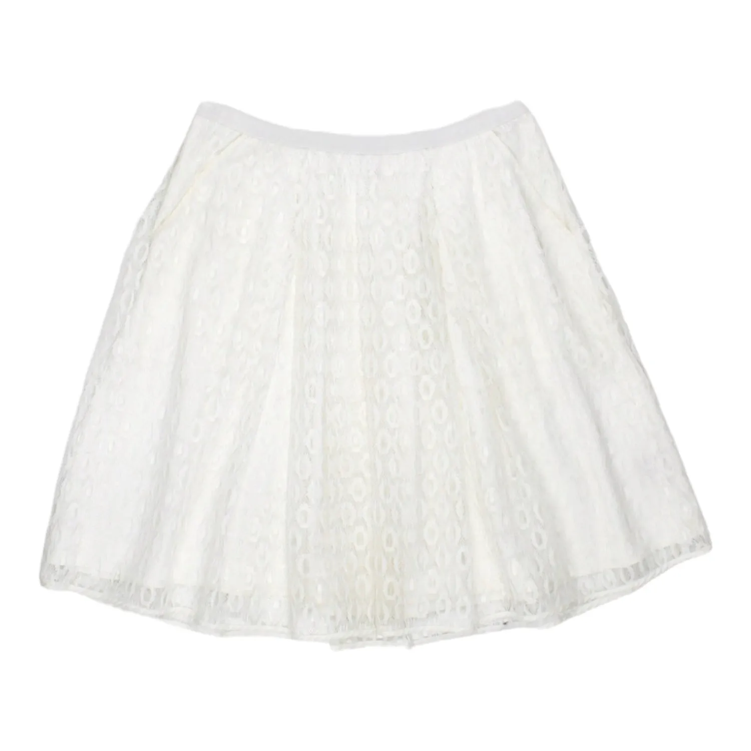 Maeve White Lace Skirt