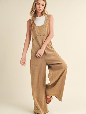 Make Life Easy Jumpsuit - Mocha