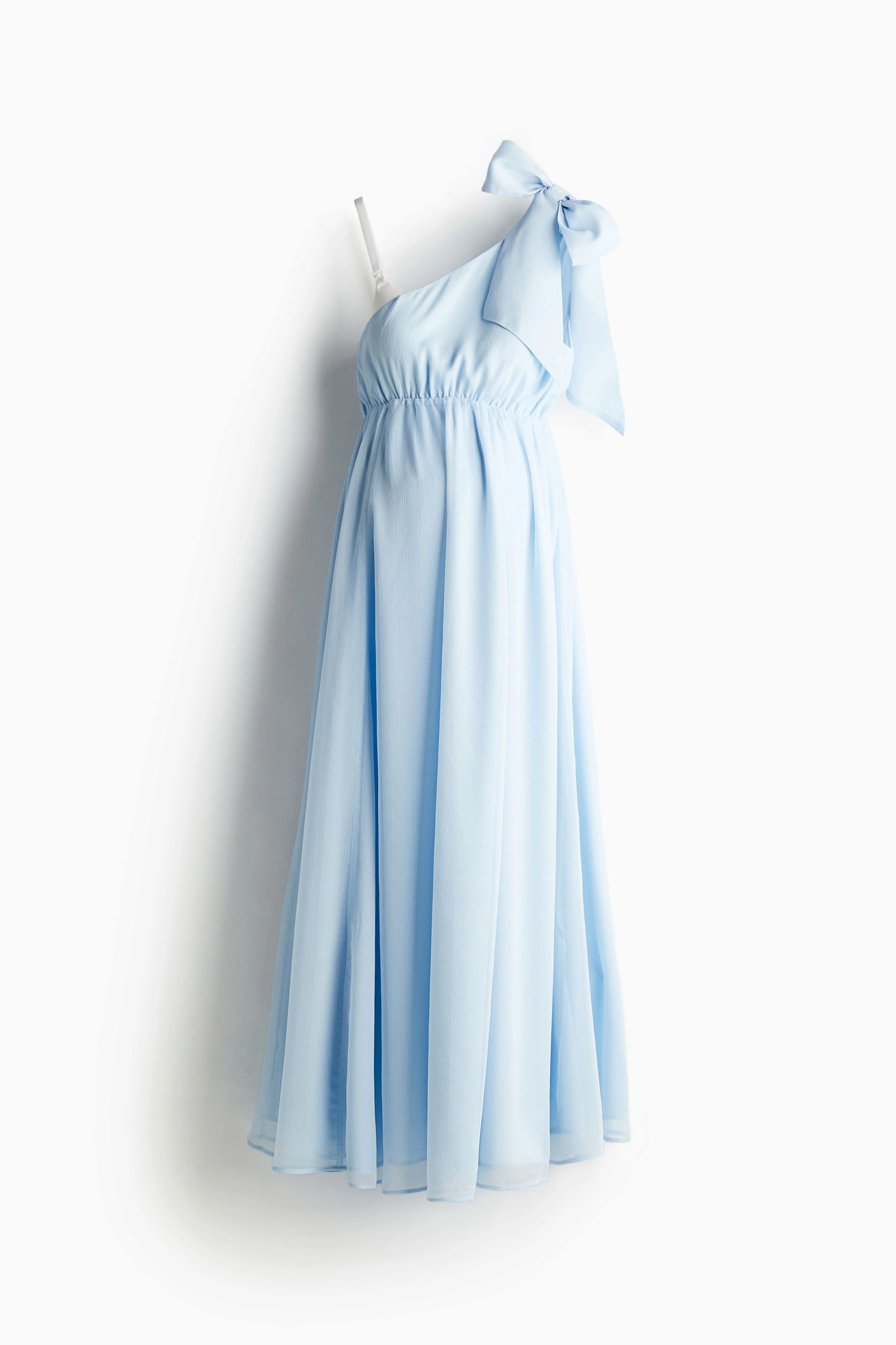 MAMA One-shoulder dress - Asymmetric neckline - Sleeveless - Light blue - Ladies | H&M GB