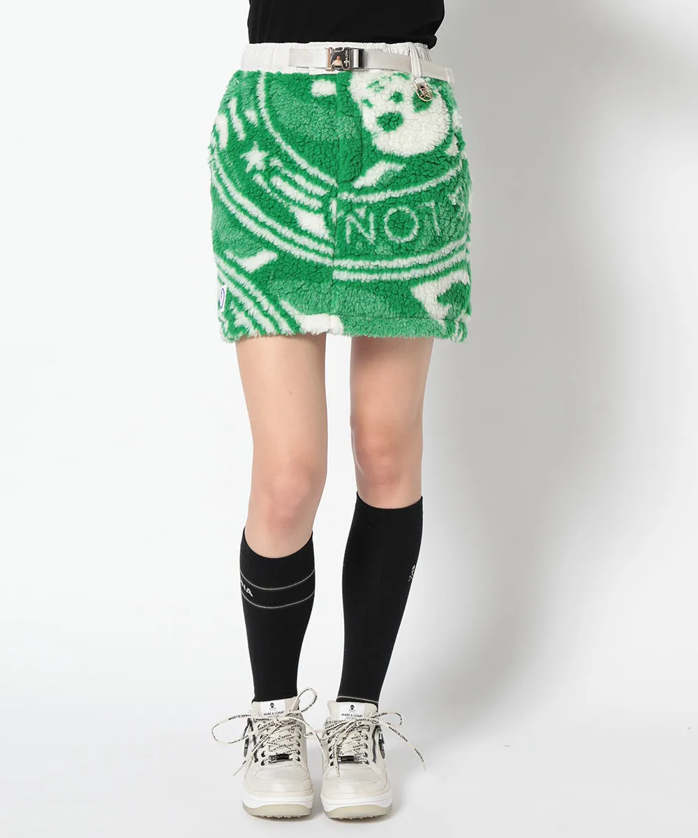 Massive Boa Fleece Skirt GREEN