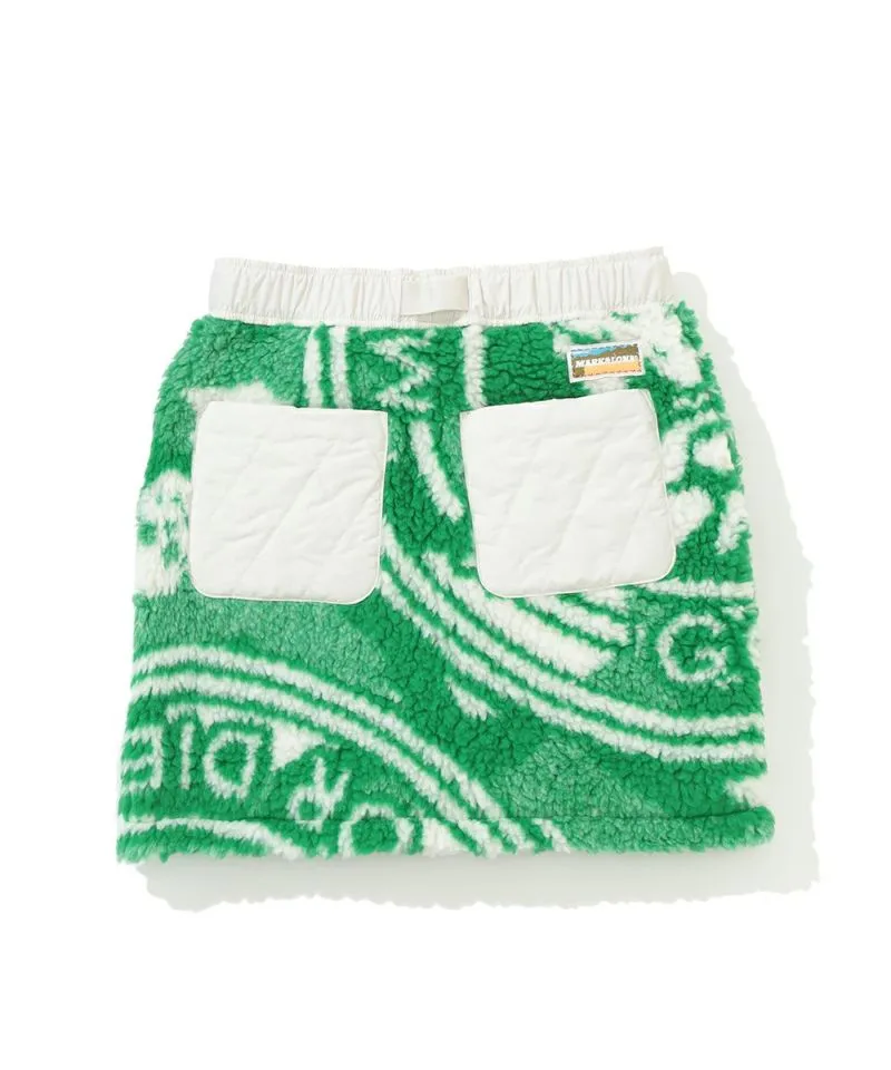 Massive Boa Fleece Skirt GREEN