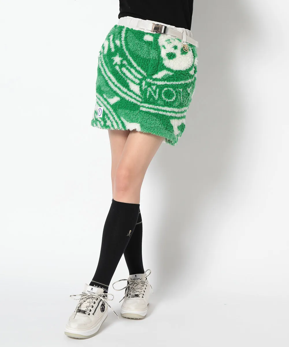 Massive Boa Fleece Skirt GREEN