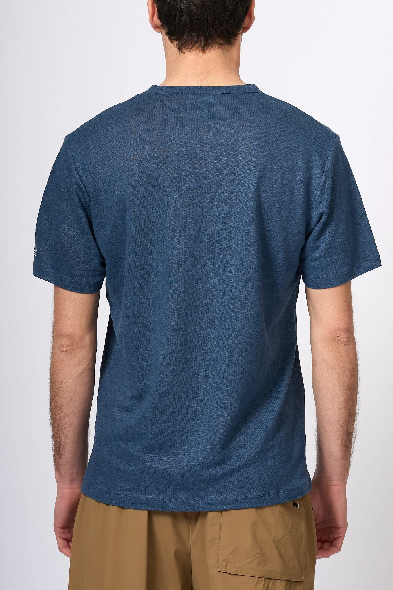 Mc2 Saint Barth T-shirt Lino Blu Uomo