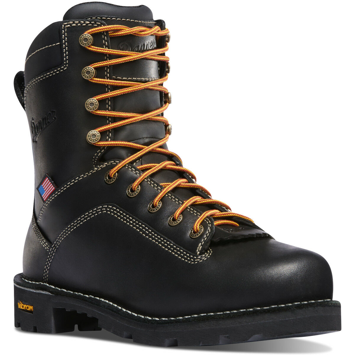 Men's USA Black Quarry Plain Toe Safety Boot 