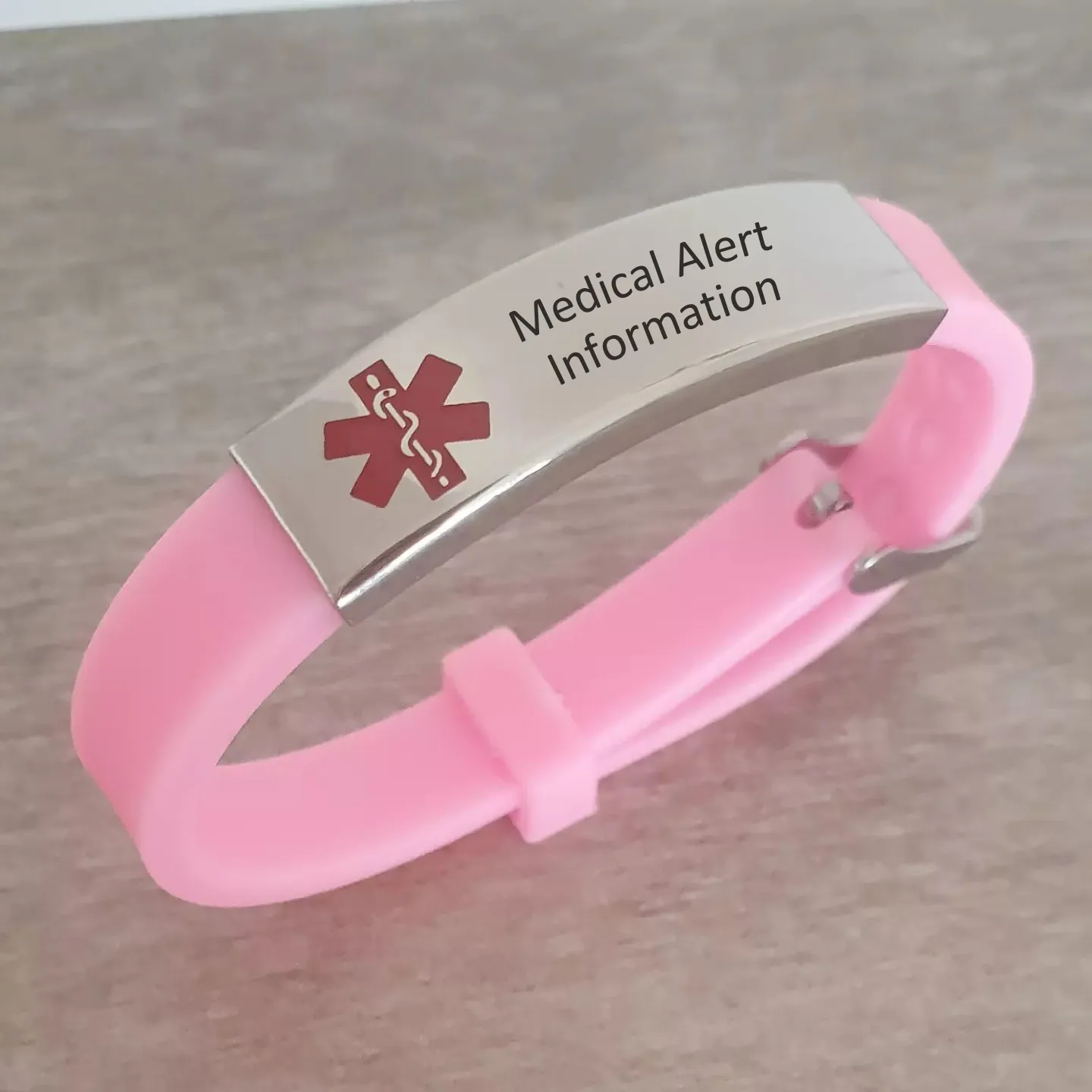 Milly Personalized Medical Alert Wrist Strap, Stainless Steel, Adjustable Strap (READY IN 3 DAYS)