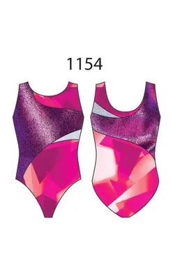 Motionwear Child Gymnastics Cross Body Tank Leotard - 1154