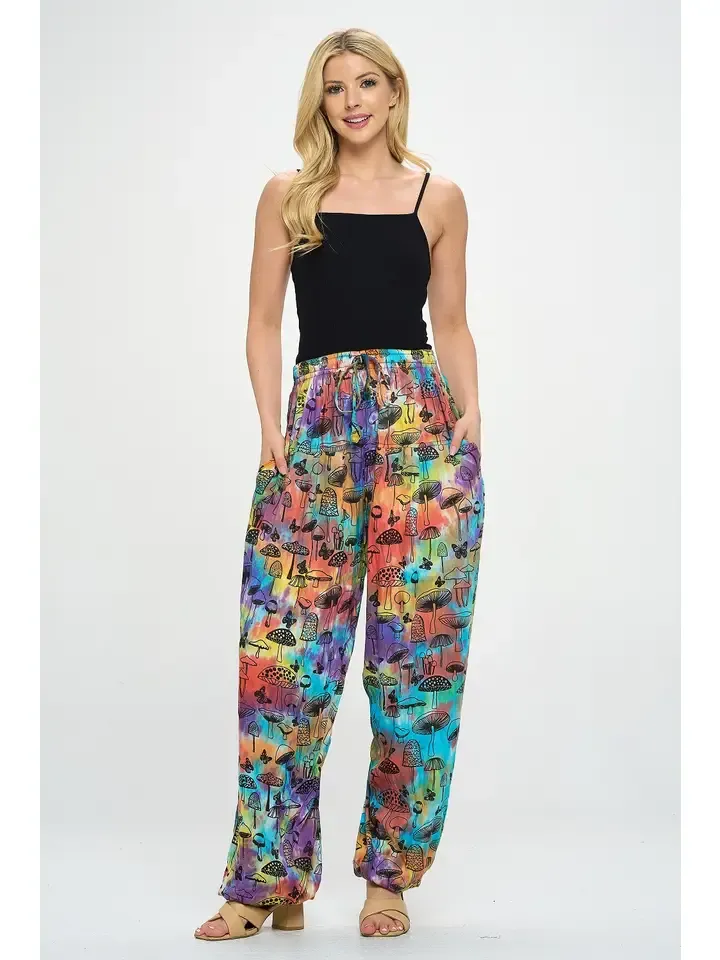 Mushroom Tye Die Harem Cotton Pant