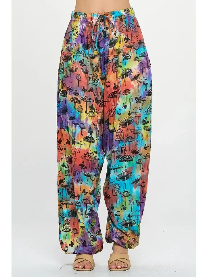 Mushroom Tye Die Harem Cotton Pant