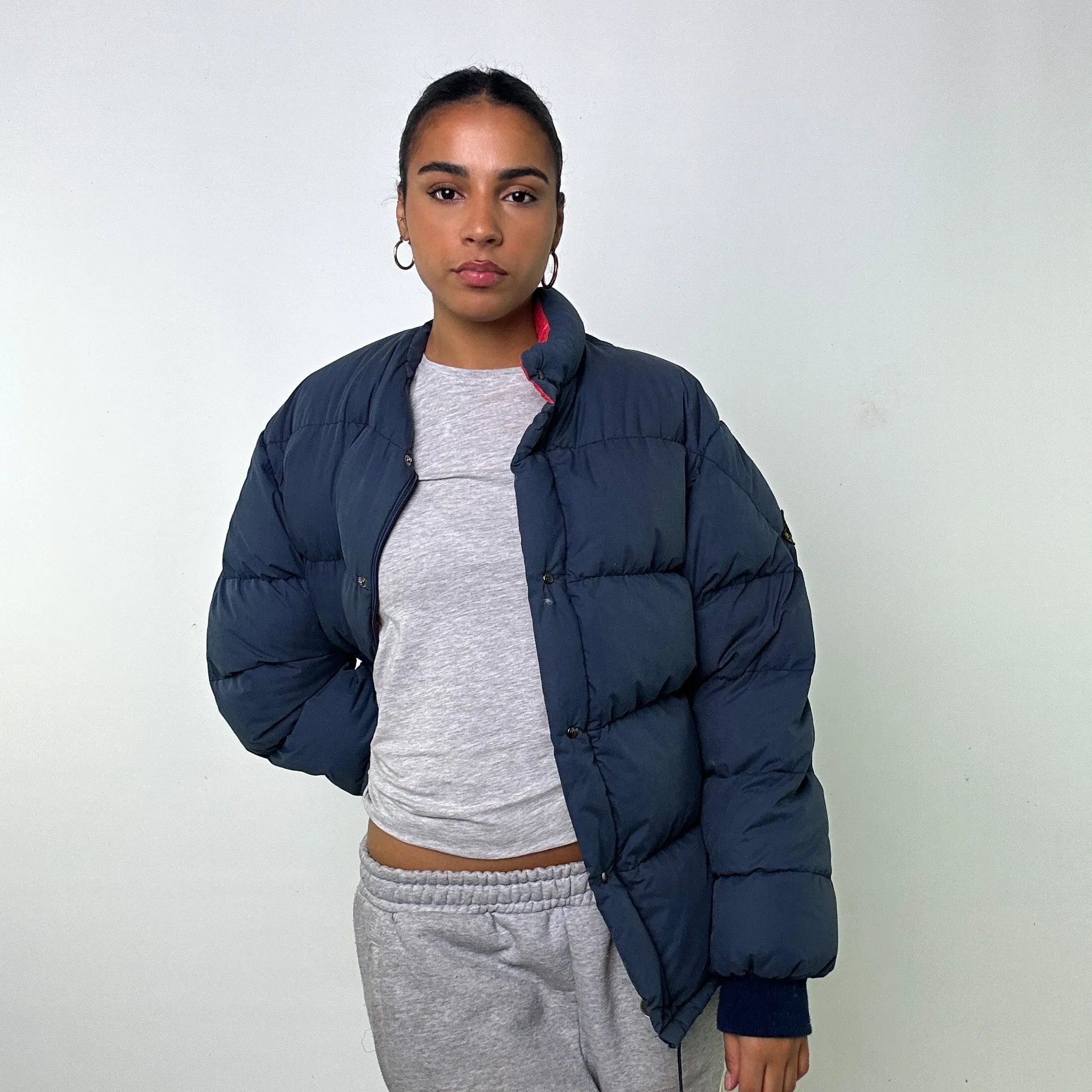 NAVY BLUE 80S MONCLER PUFFER JACKET COAT (