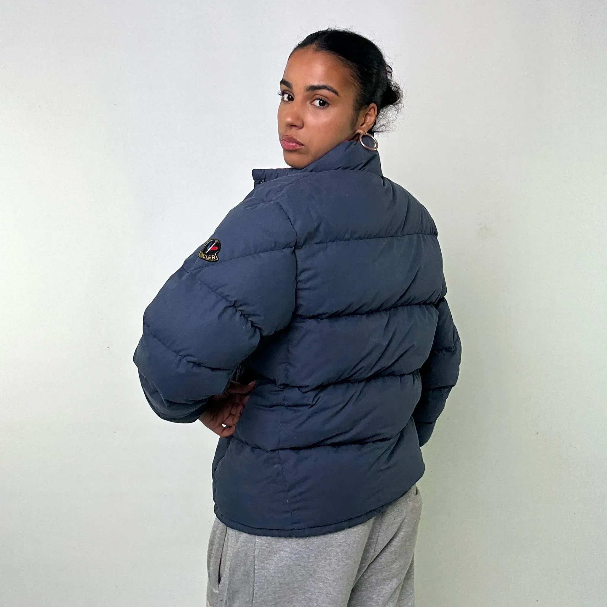 NAVY BLUE 80S MONCLER PUFFER JACKET COAT (