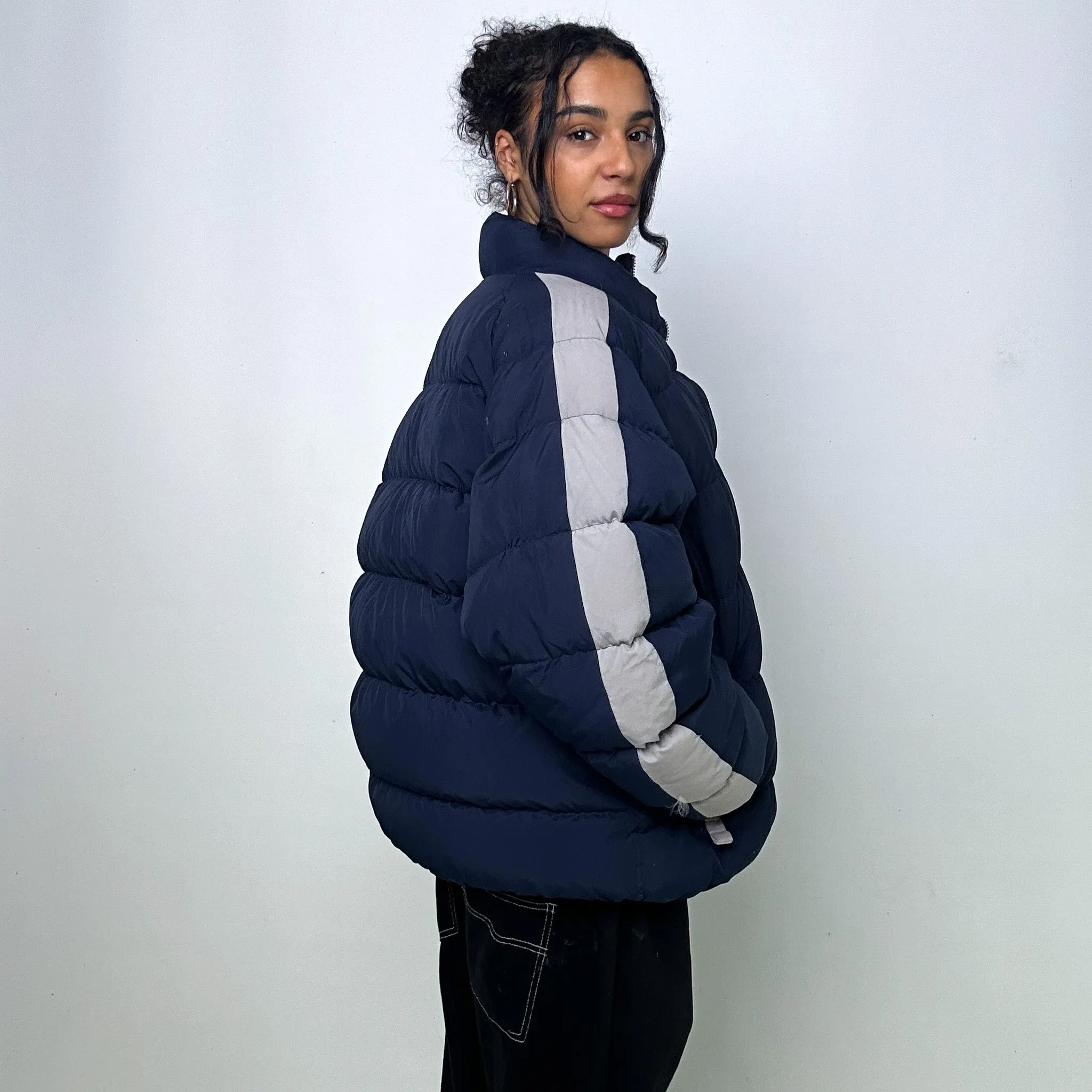 Navy Blue 90s FILA Puffer Jacket Coat (XL)