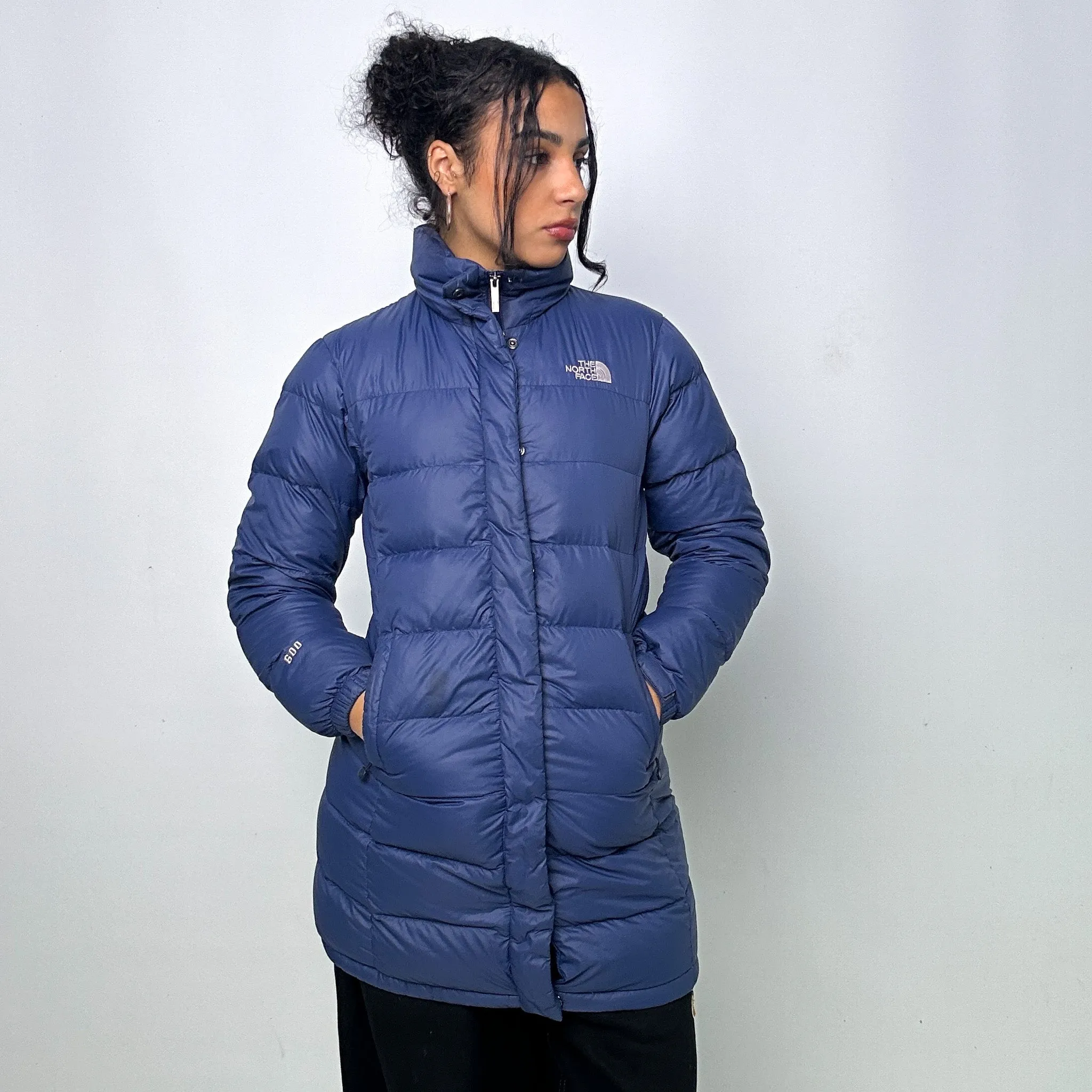 NAVY BLUE Y2KS THE NORTH FACE 600 SERIES PUFFER JACKET COAT (