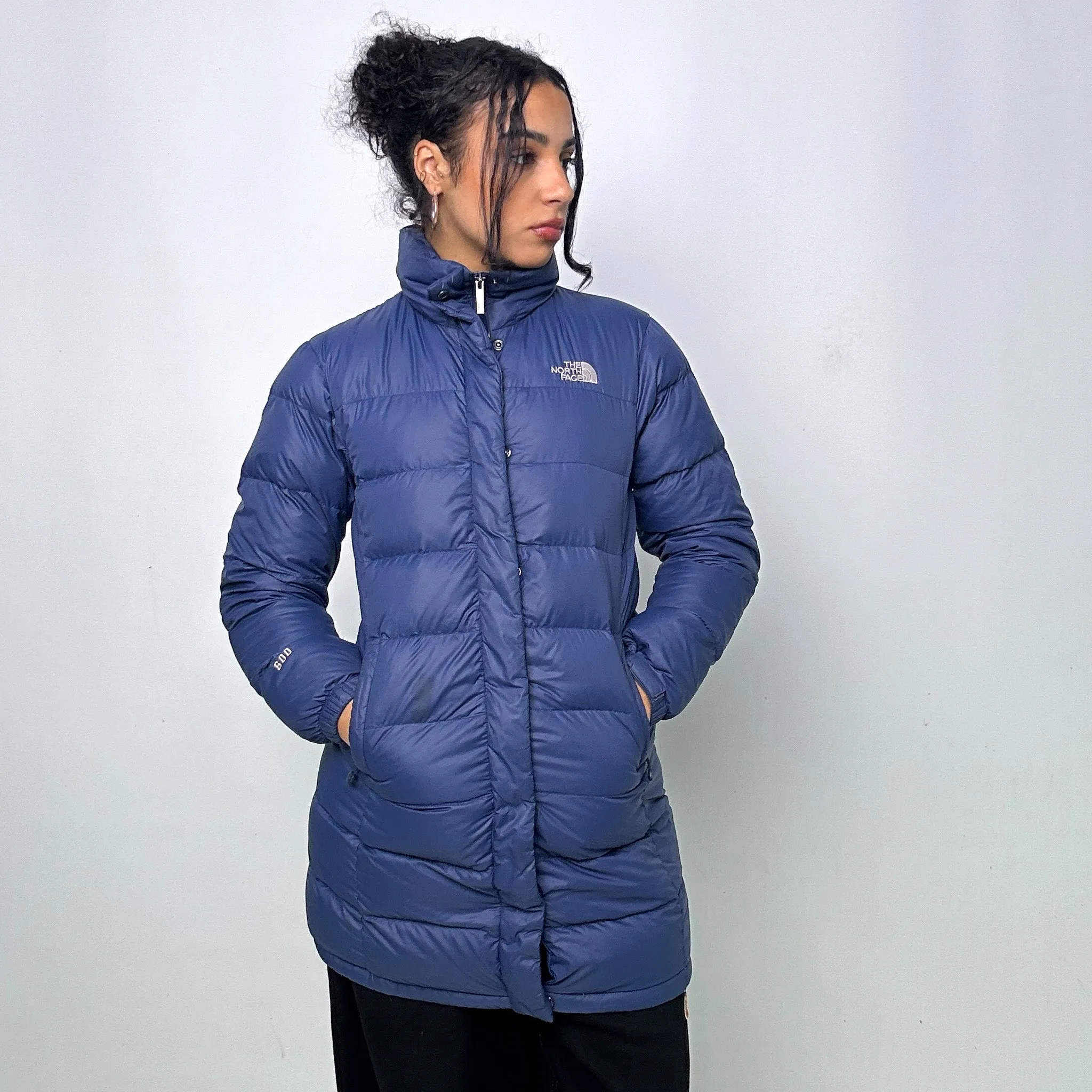 NAVY BLUE Y2KS THE NORTH FACE 600 SERIES PUFFER JACKET COAT (