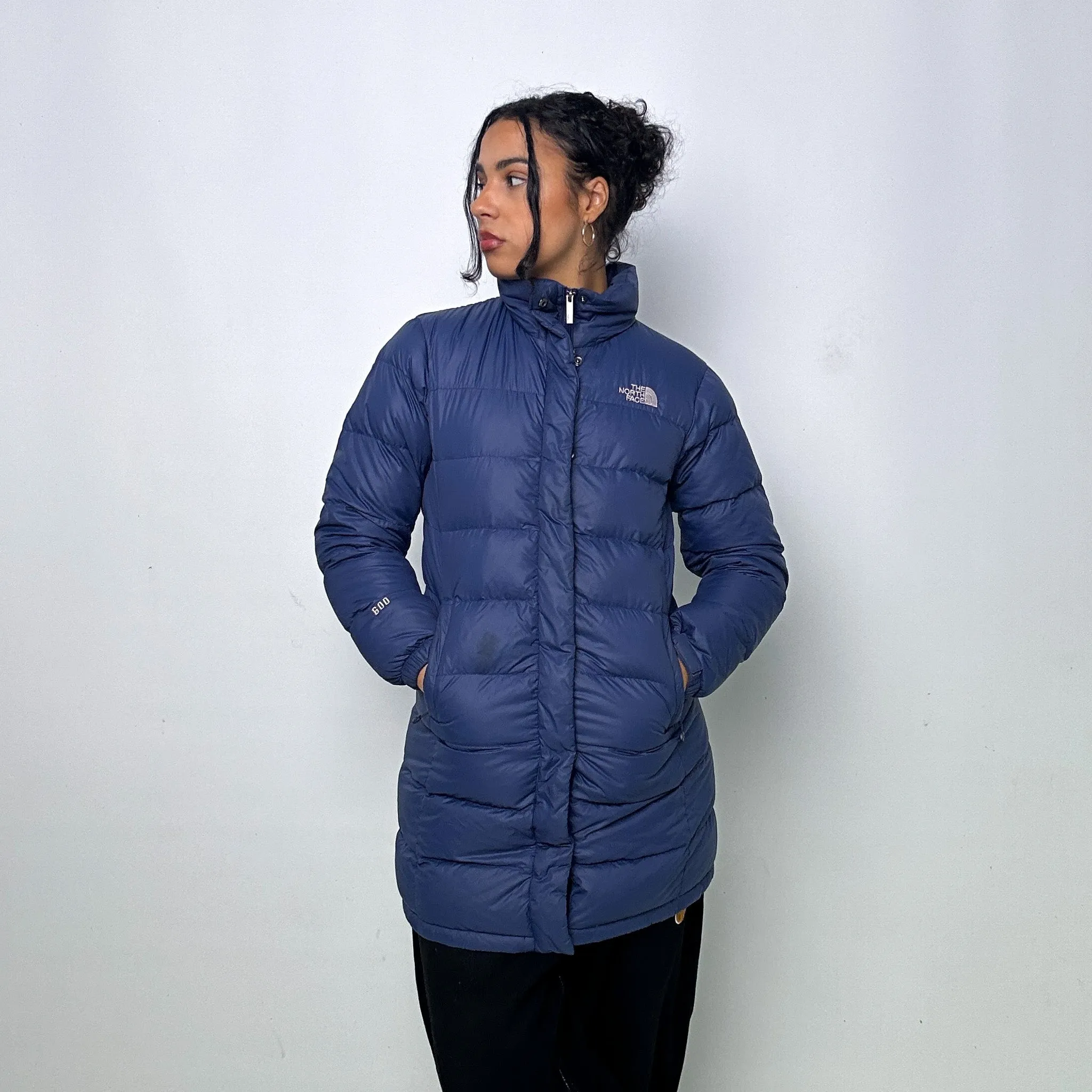 NAVY BLUE Y2KS THE NORTH FACE 600 SERIES PUFFER JACKET COAT (