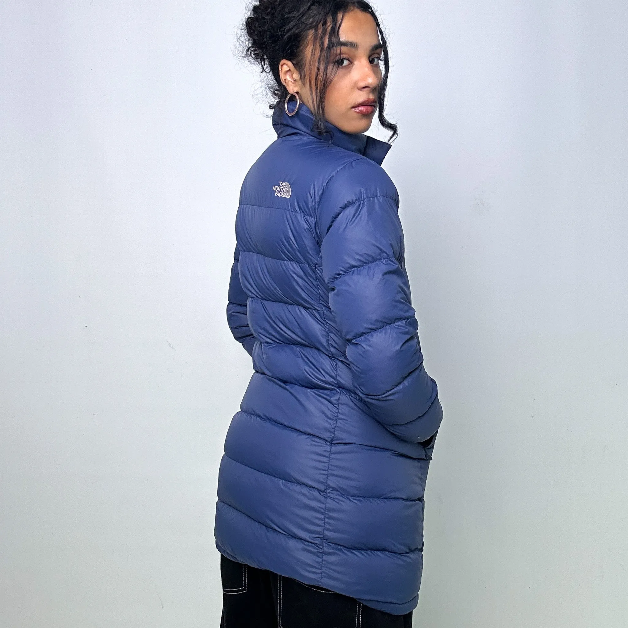 NAVY BLUE Y2KS THE NORTH FACE 600 SERIES PUFFER JACKET COAT (