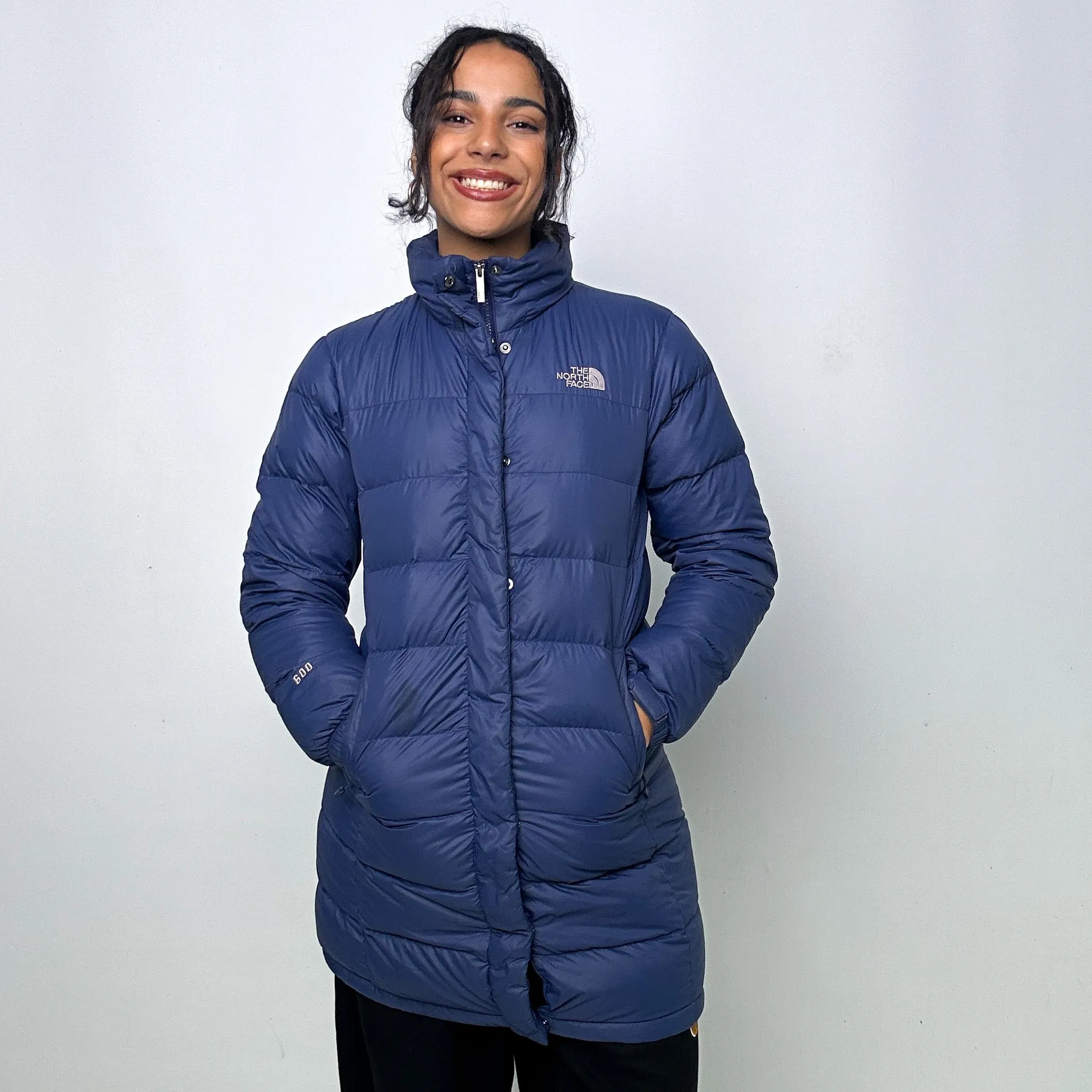 NAVY BLUE Y2KS THE NORTH FACE 600 SERIES PUFFER JACKET COAT (