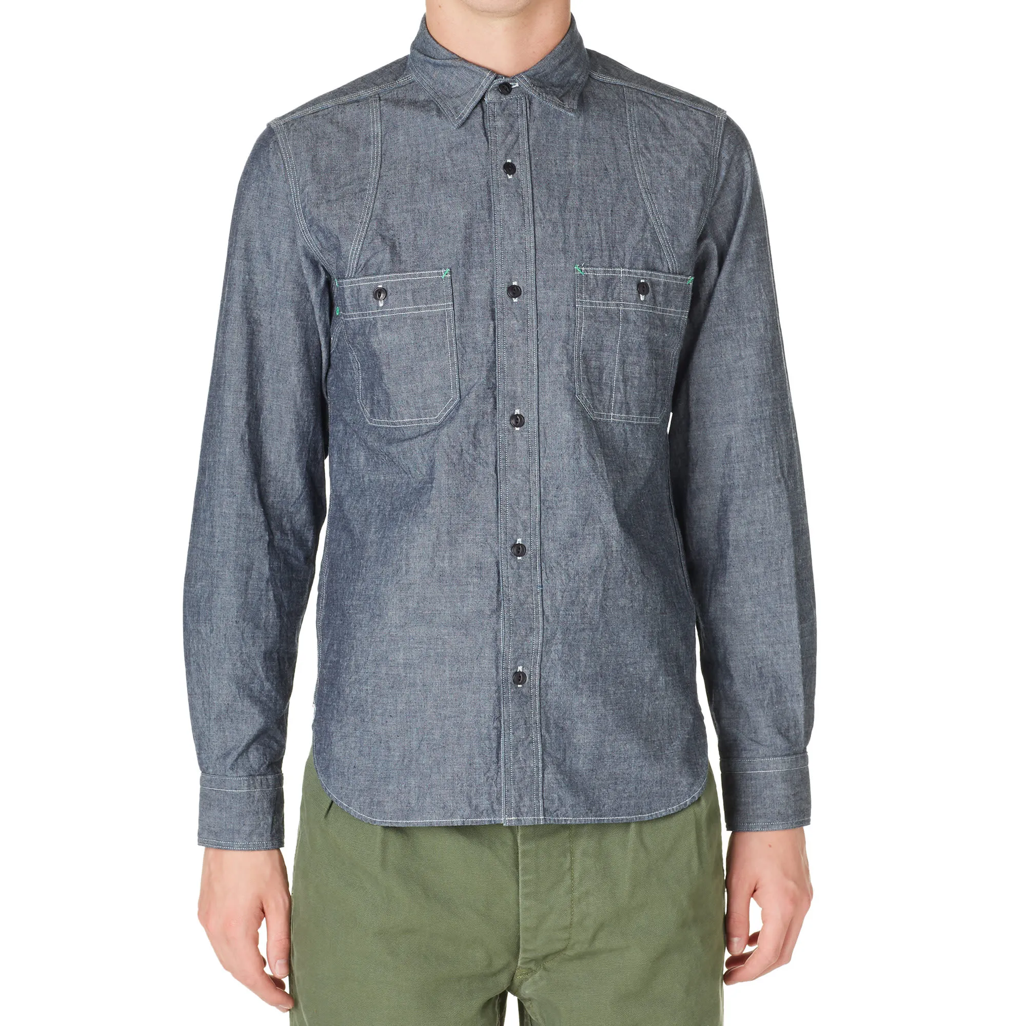 Nigel Cabourn Medical ShirtIndigo Raw Denim