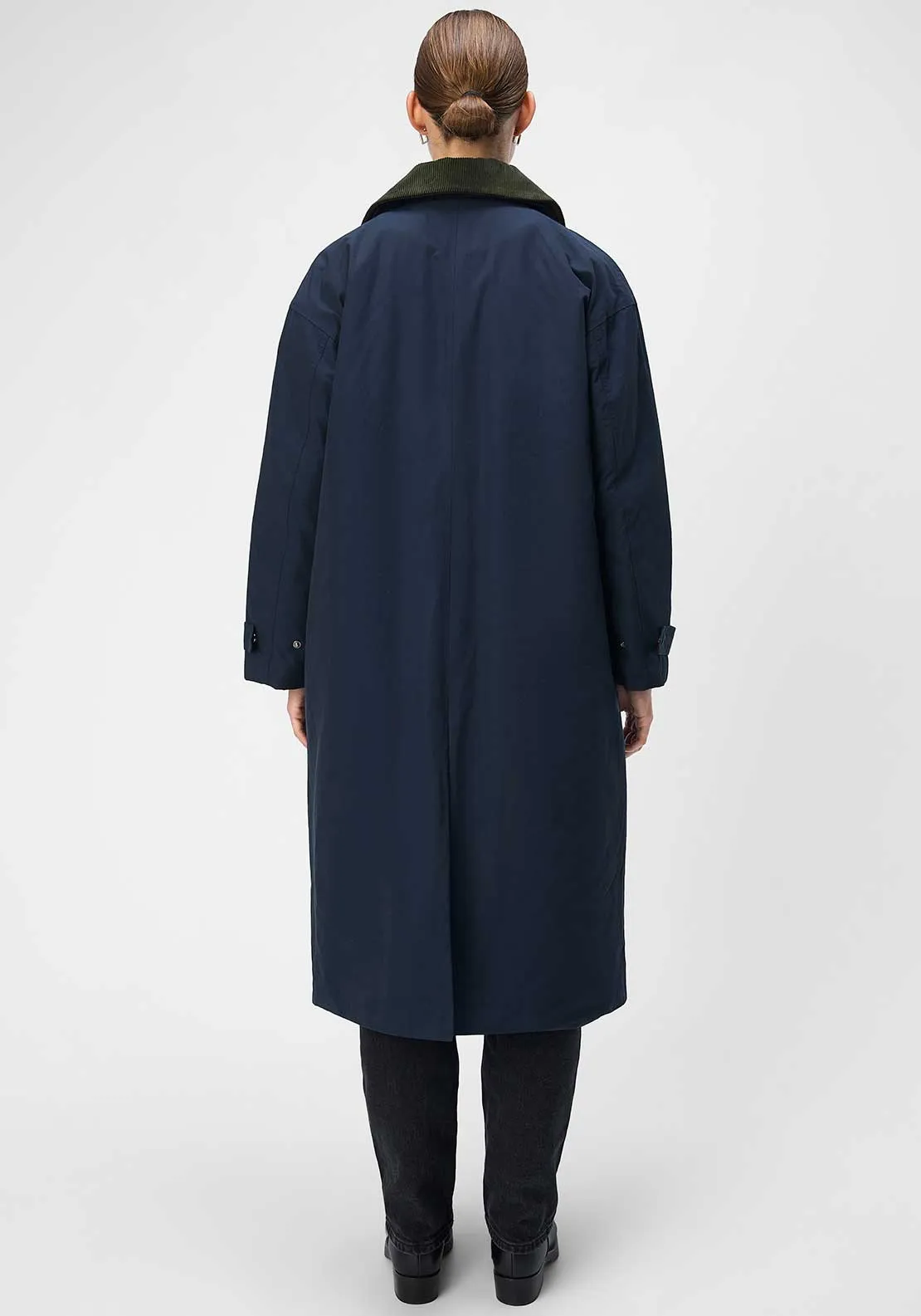 Object Phoebe Longline Coat, Navy