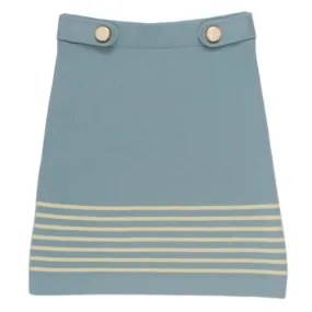 Orla Kiely Blue Knitted Mini Skirt