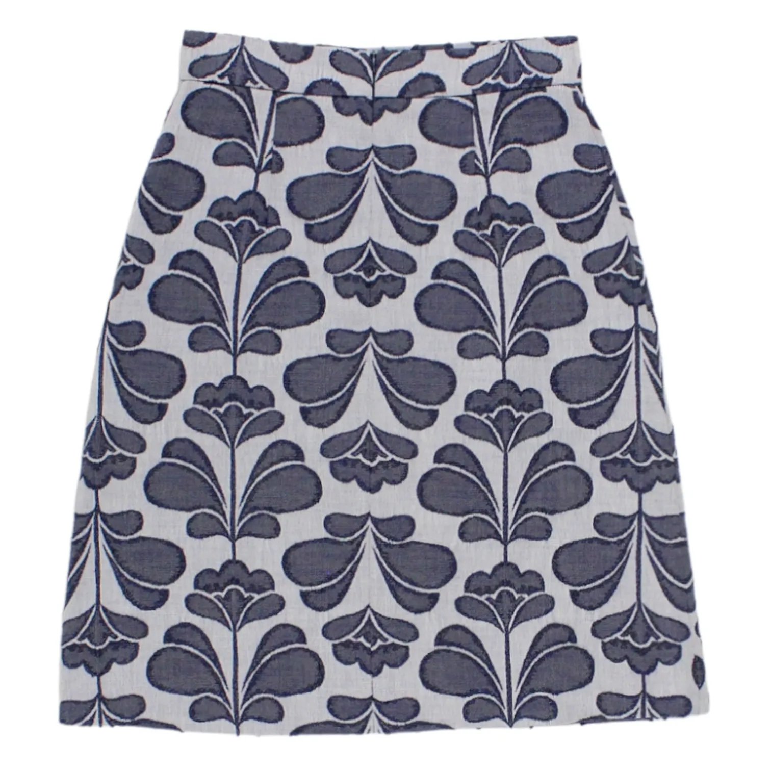 Orla Kiely Chambray Floral Jacquard Skirt