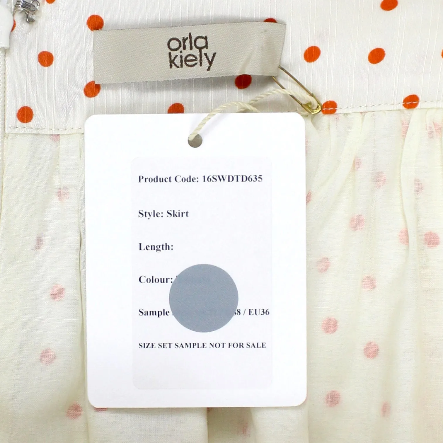 Orla Kiely Cream Red Dot Skirt